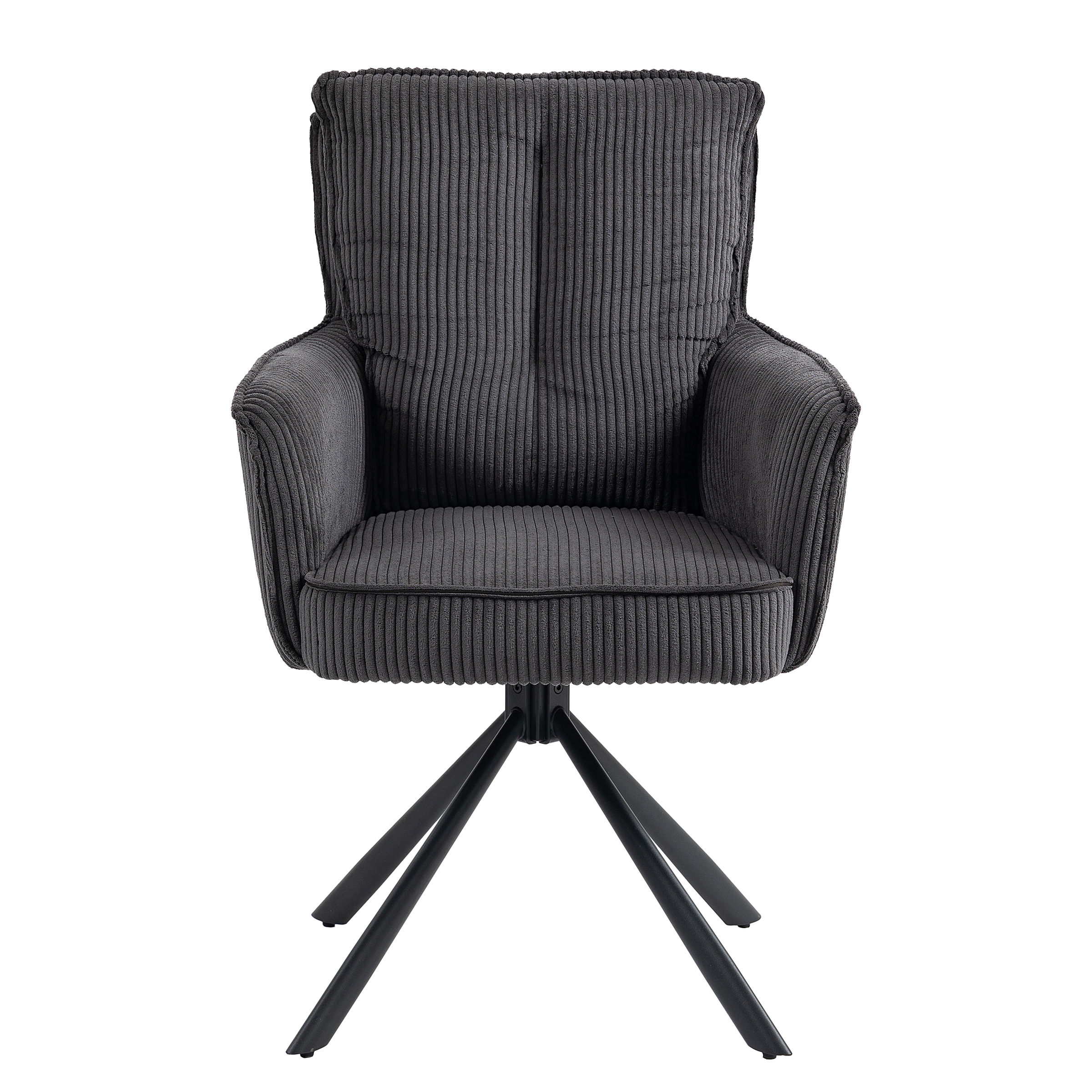 2x Drehbarer Armlehnenstuhl SALVIN Dunkelgrau