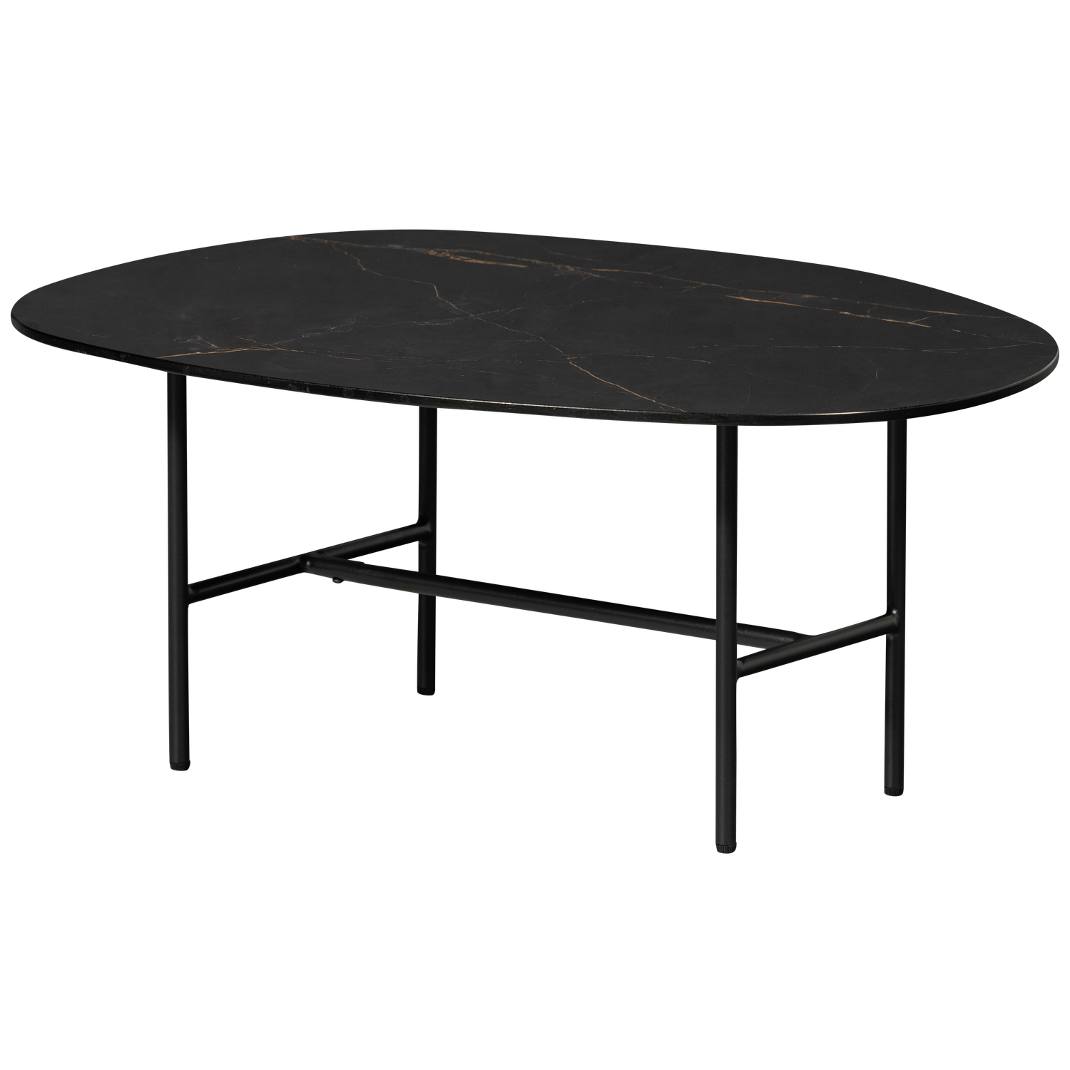 Vajen Couchtisch Marmoroptik Schwarz