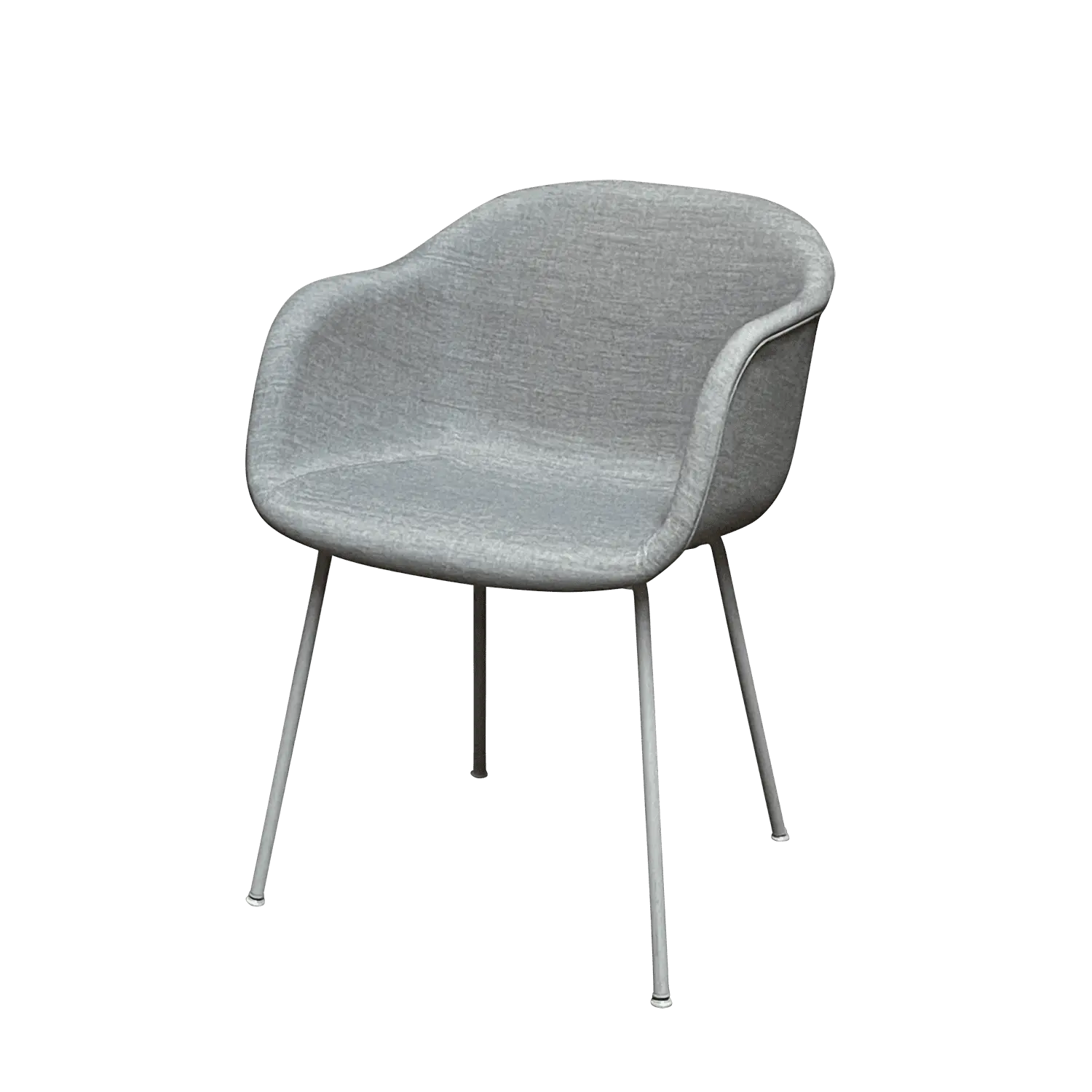 Fiber Armchair Textile Steel Grey
