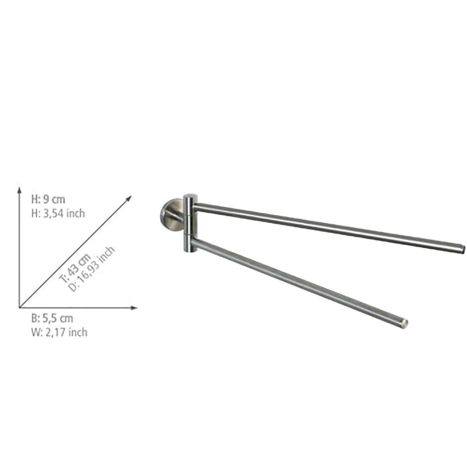 Towel holder Bosio stainless steel matte