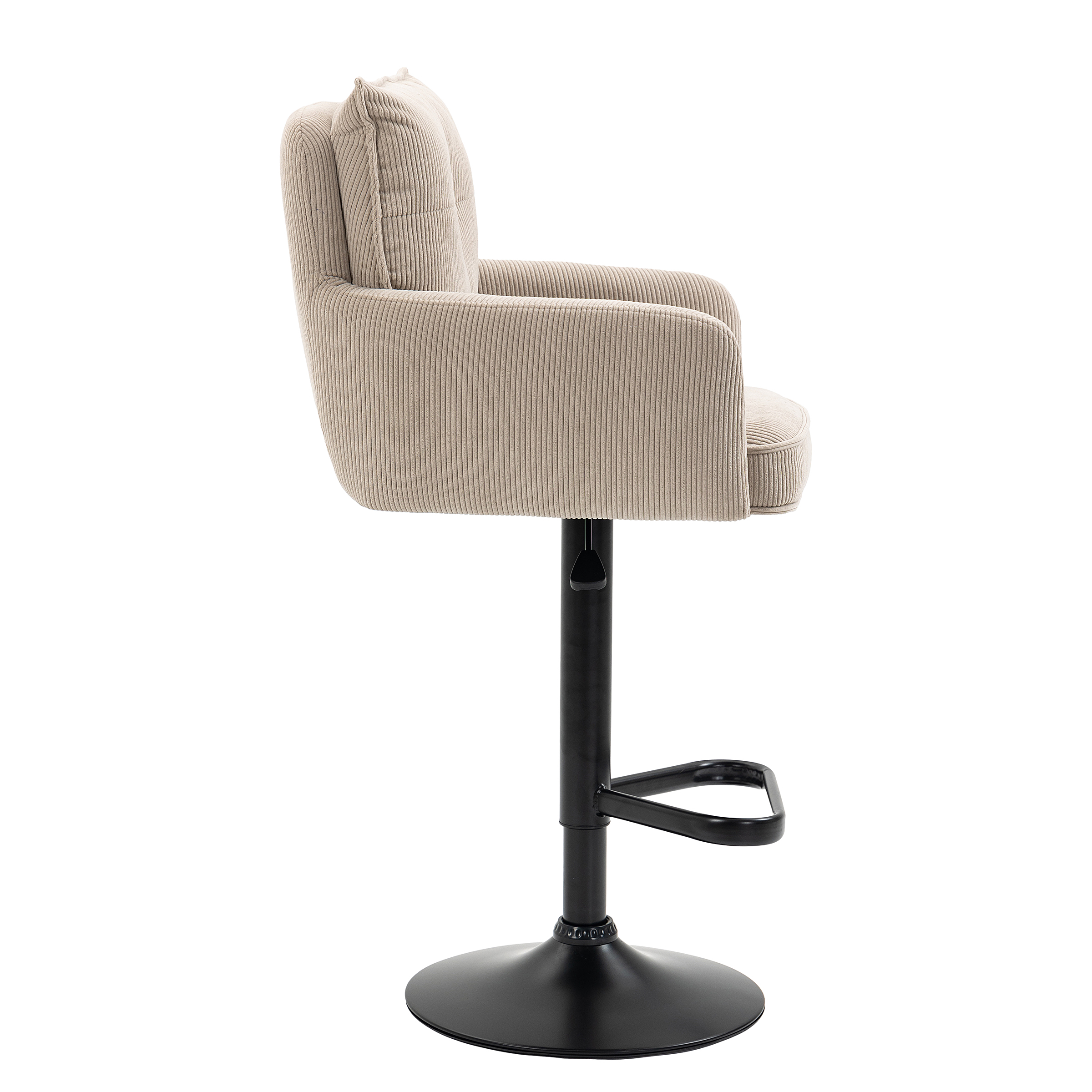 2x Drehbarer Barstuhl DIDRIP Höhenverstellbar Cappuccino