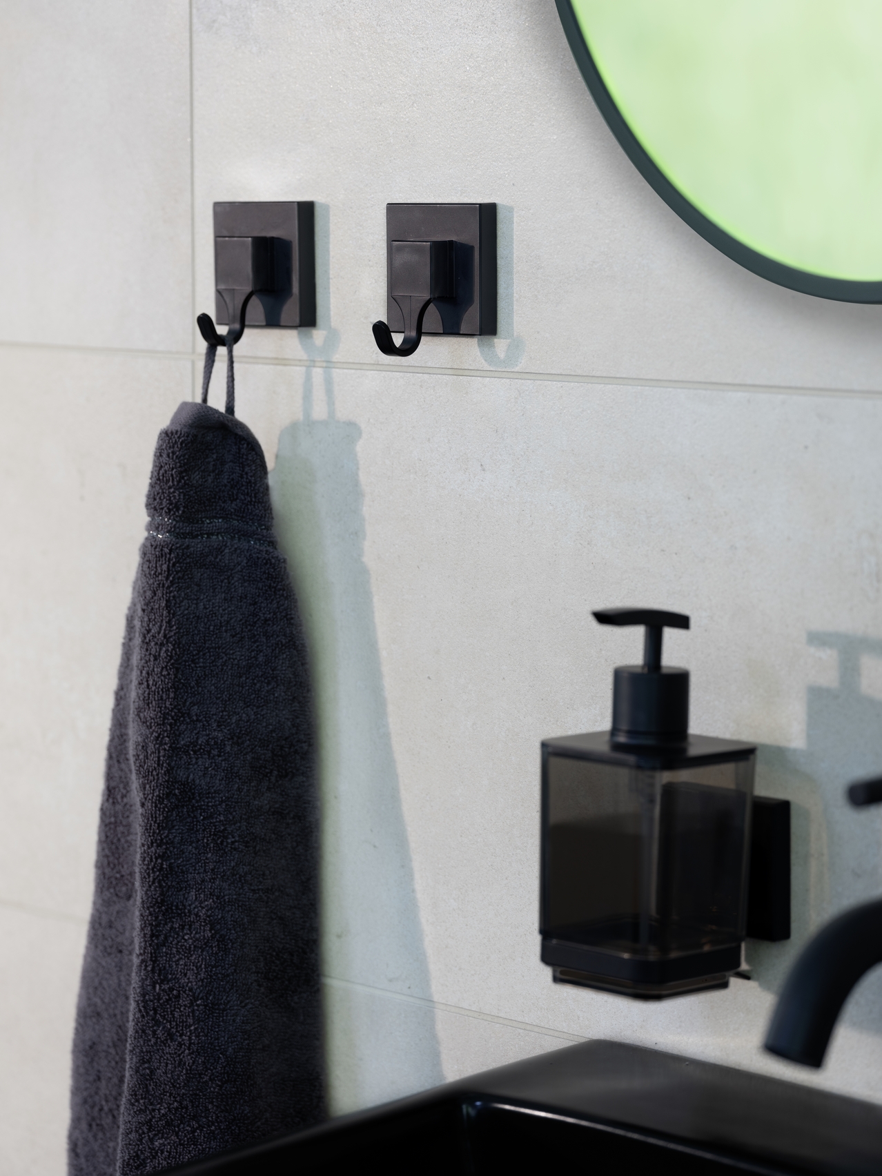 Quadro Wandhaken 2er-Set ABS Schwarz