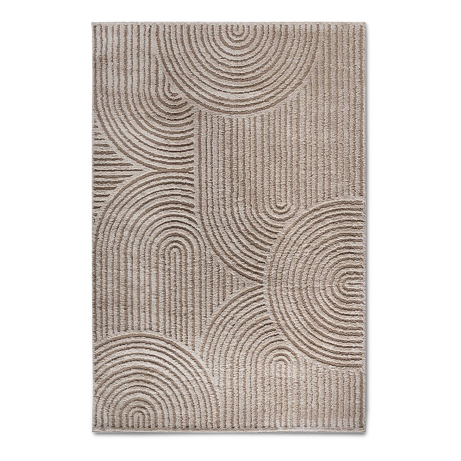 Chappe Hochflorteppich Beige 80 x 120 cm