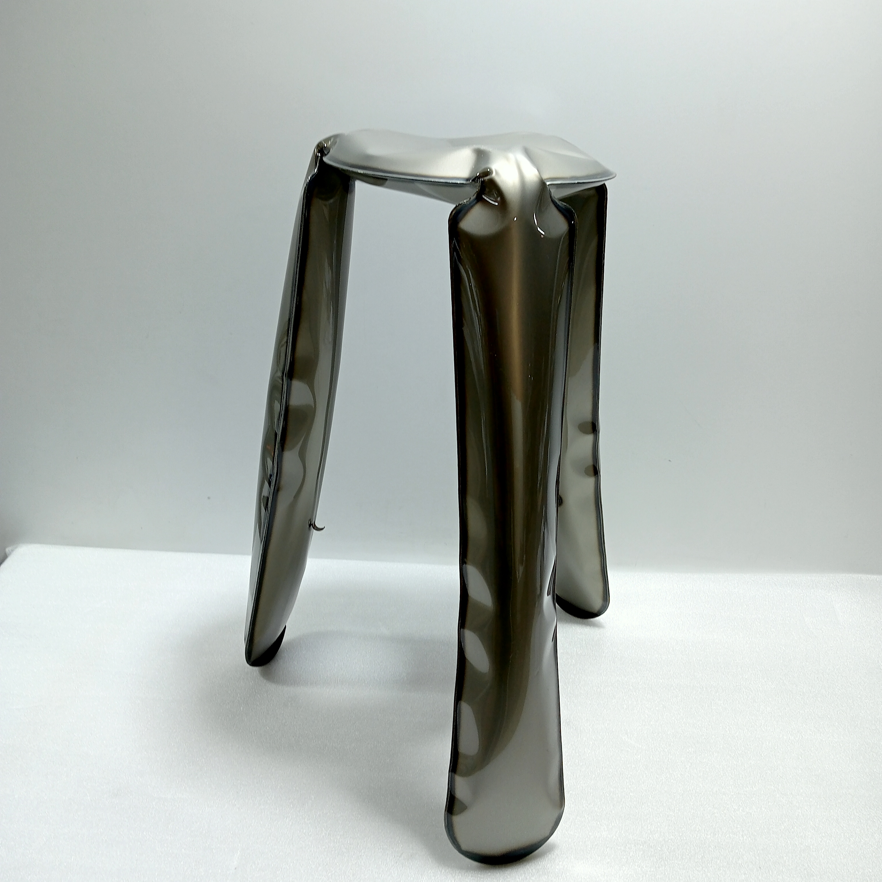Plopp Stool Steel Raw Painted