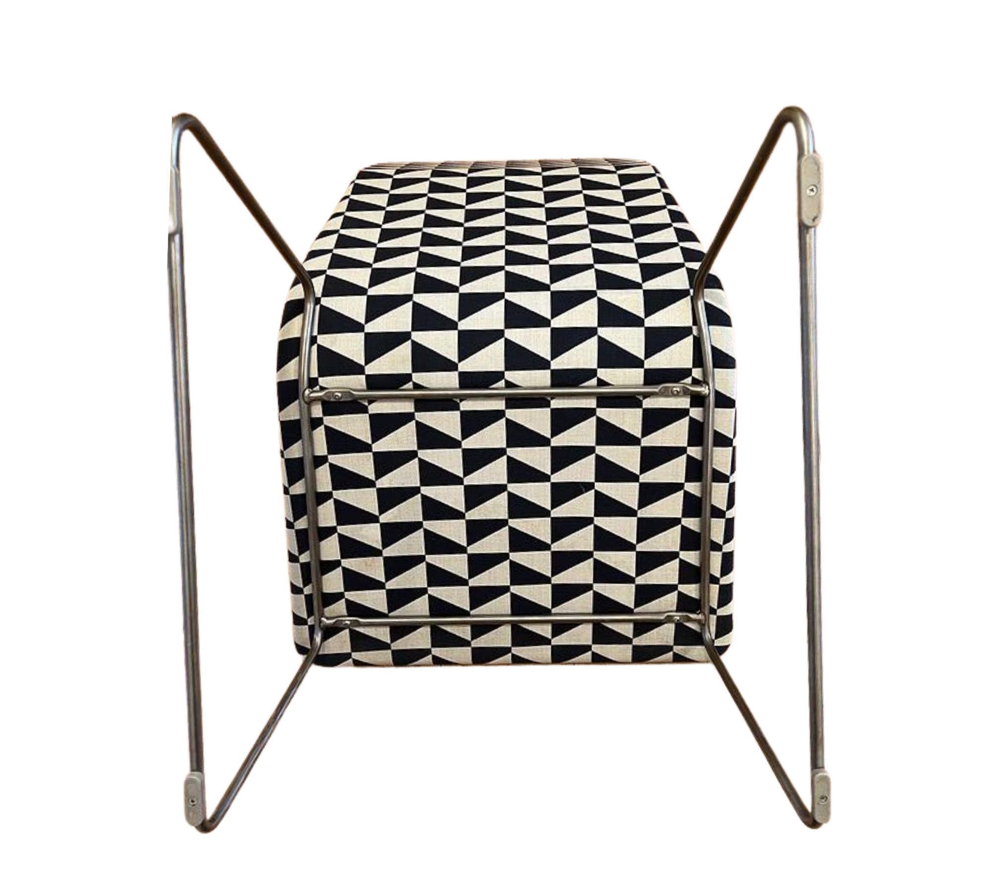 Low Pad Sessel Schwarz Weiß gemustert