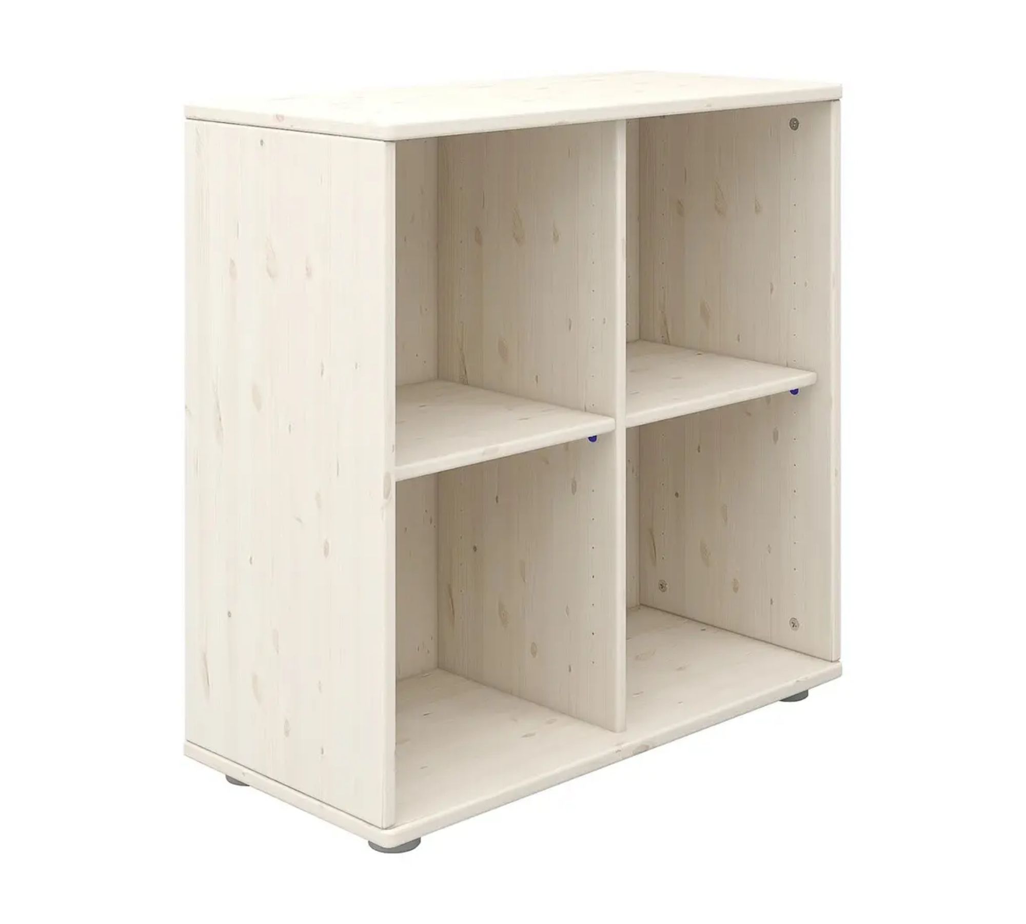 Bücherregal, 4 Fächer Holz Weiß