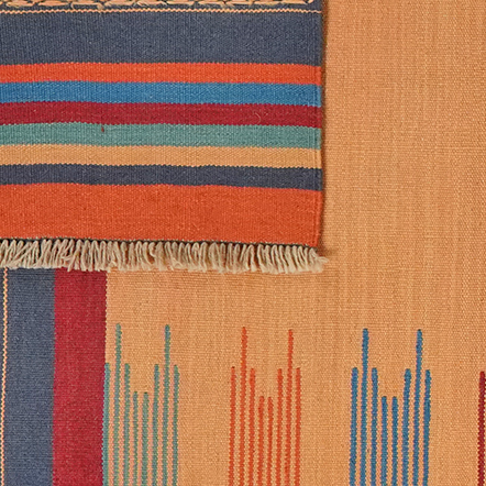 Kilim Gashgai Teppich Hellbraun
