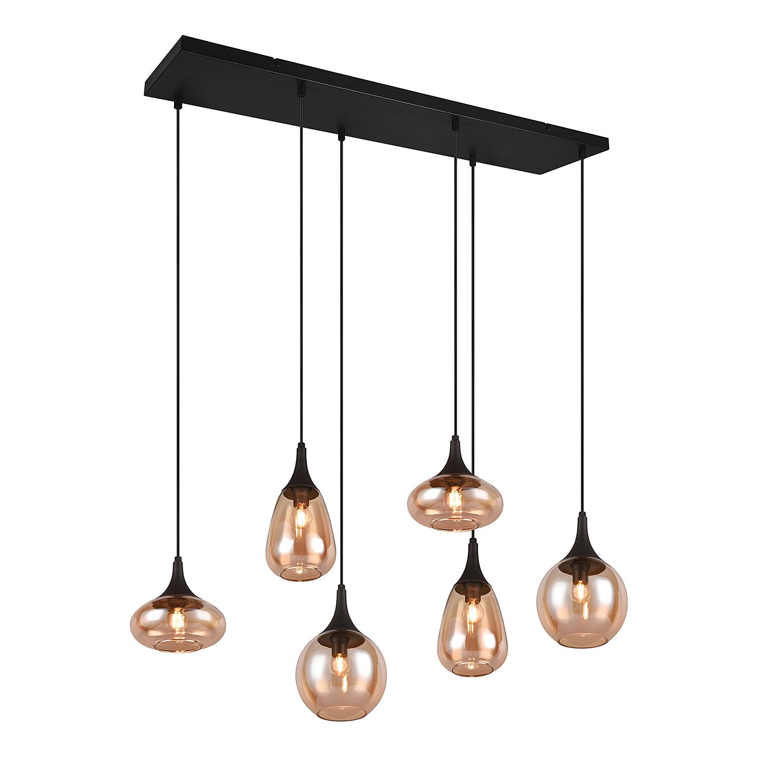 Lumina Pendelleuchte Glas Eisen