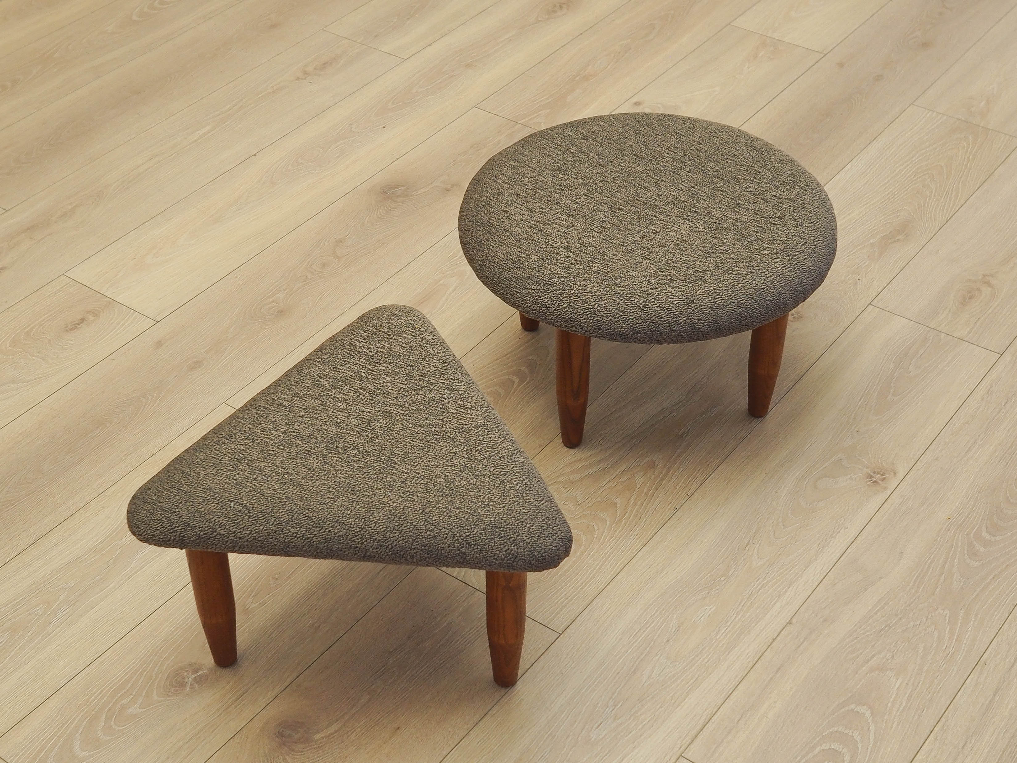 2-piece stool set brown 1990s