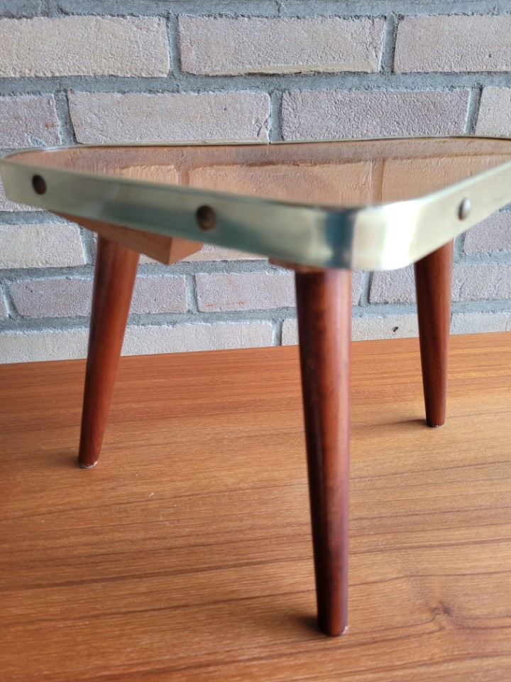 Vintage Beistelltisch für Pflanzen Holz 1960er Jahre