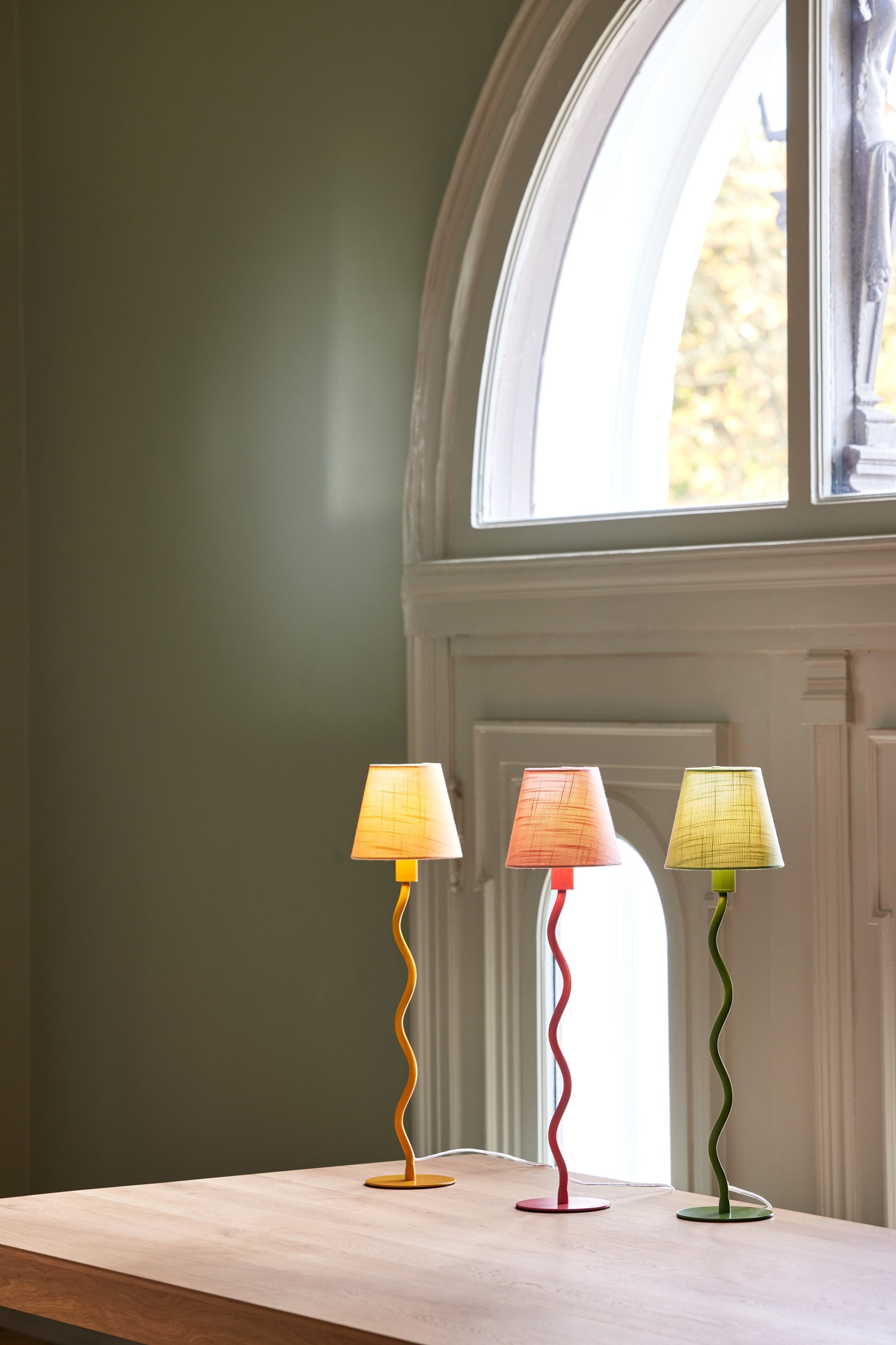 Twist Tischlampenfuß Gelb