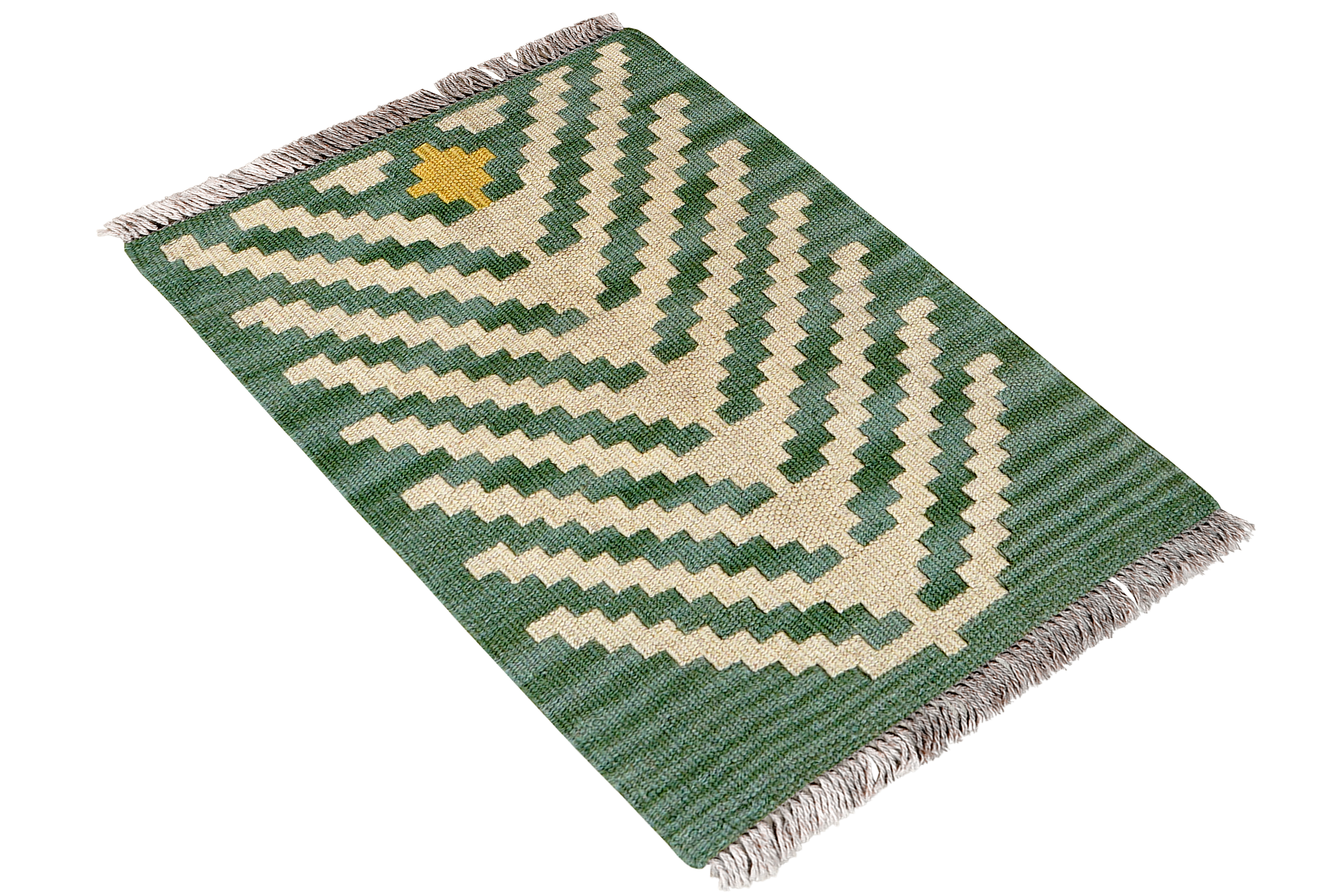 Kilim Gashgai Teppich Wolle Grün