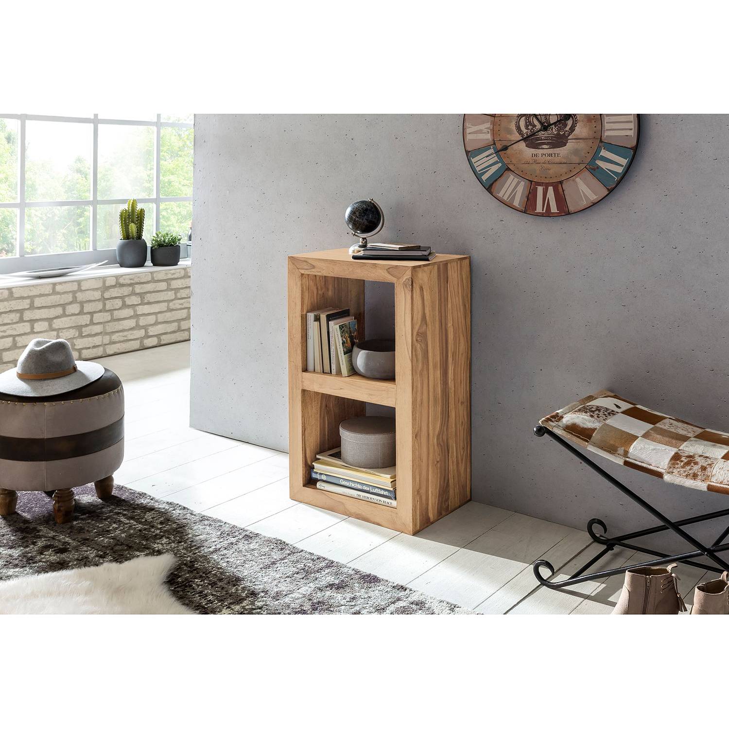 Regal Woodfin I Massivholz Braun