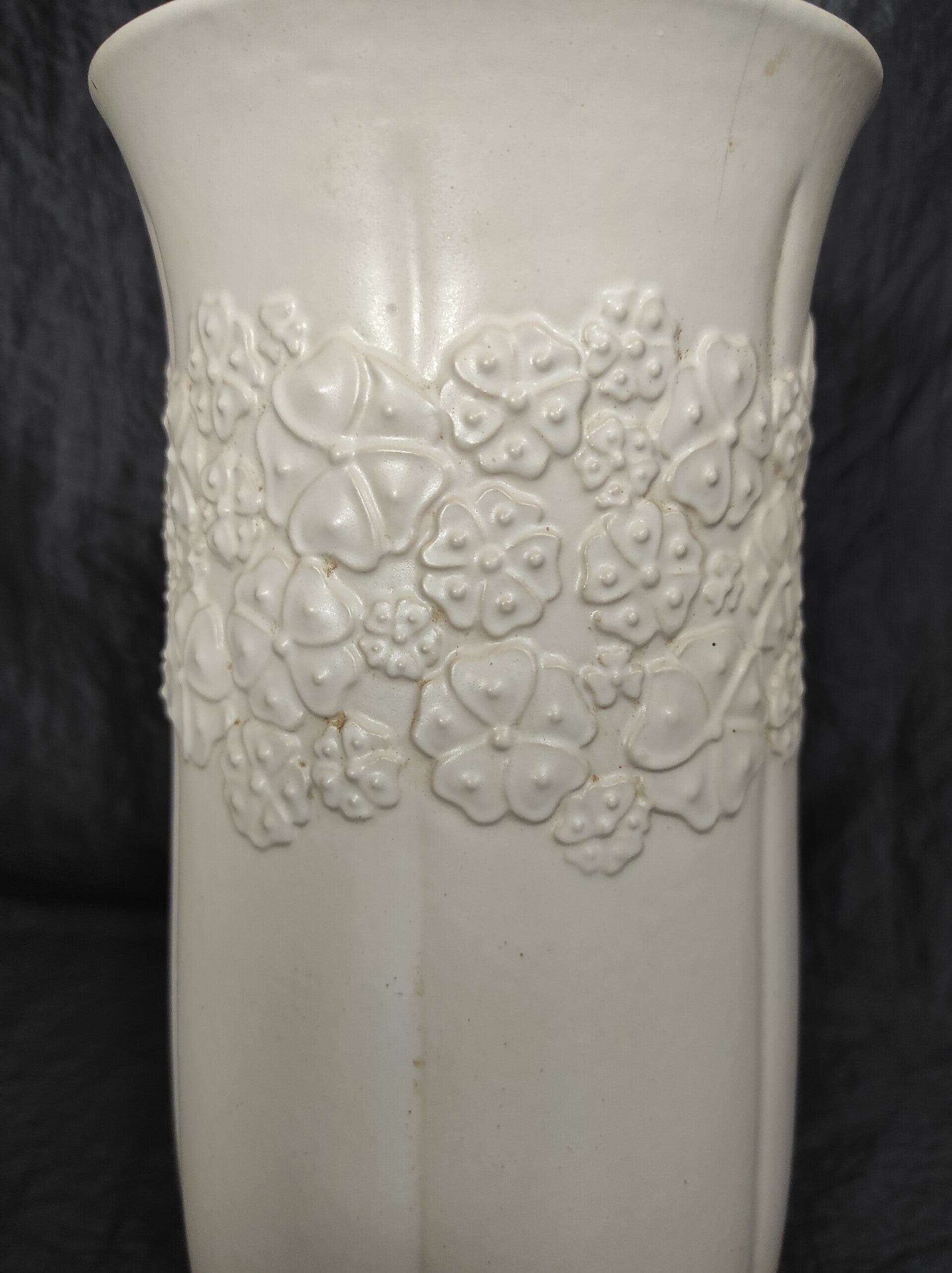 Vintage Vase Keramik Weiß