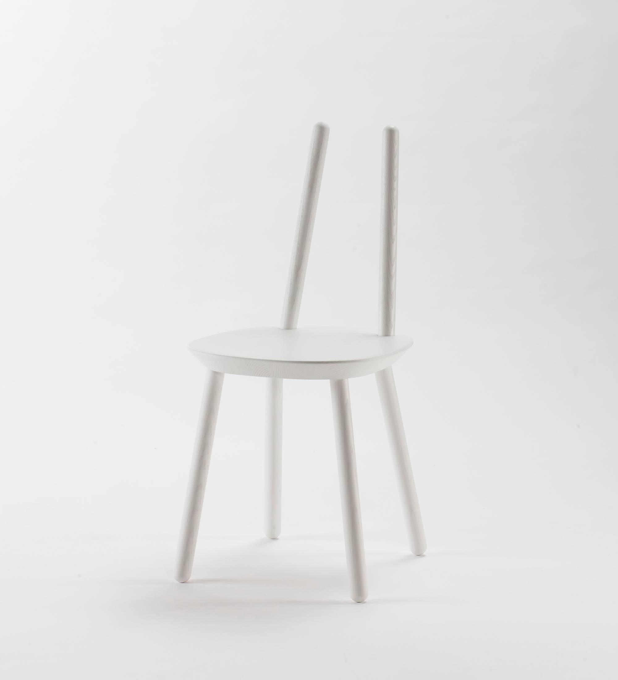 Naive Chair Ash Wood White