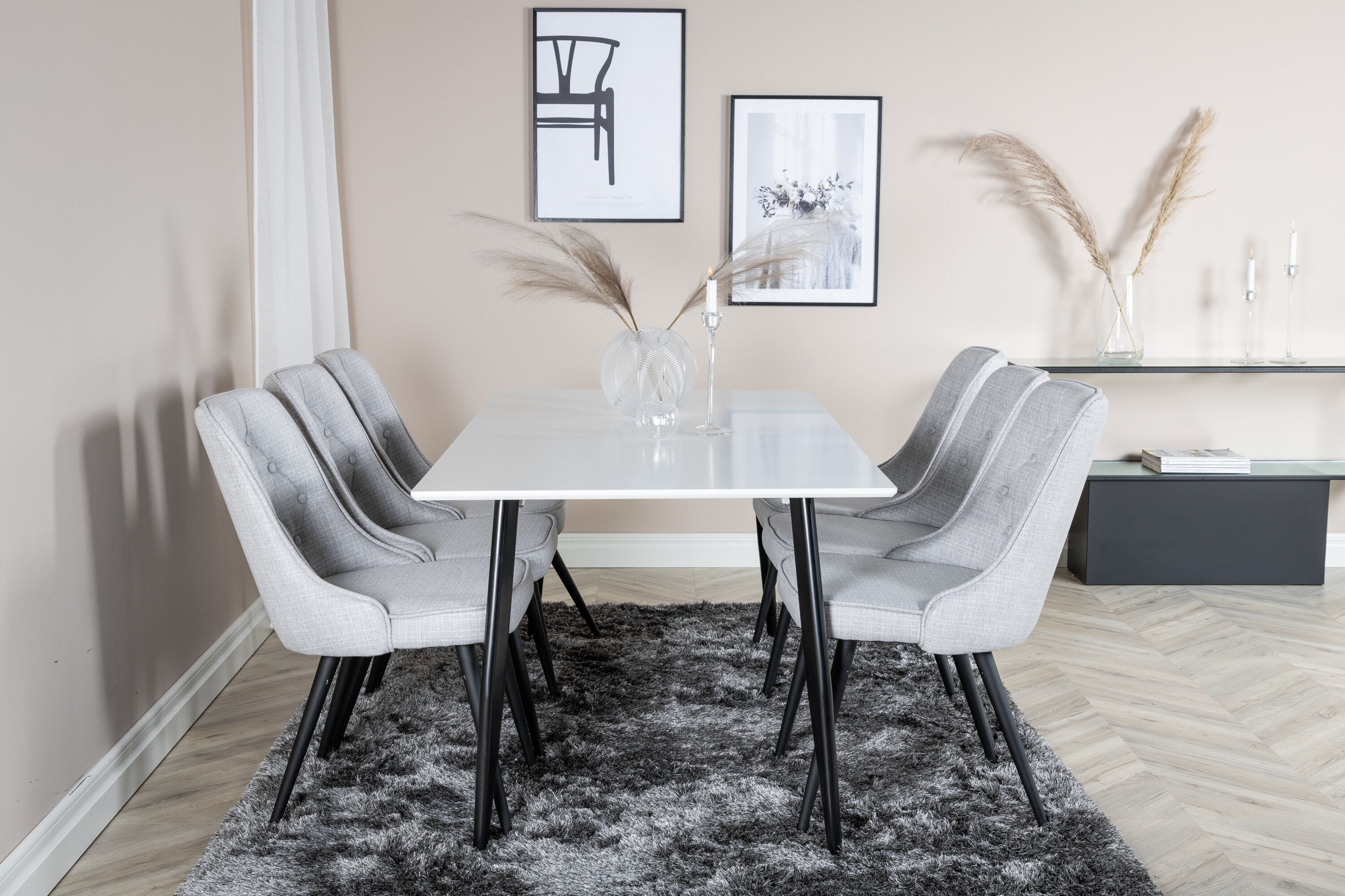 Polar Dining Table White Black