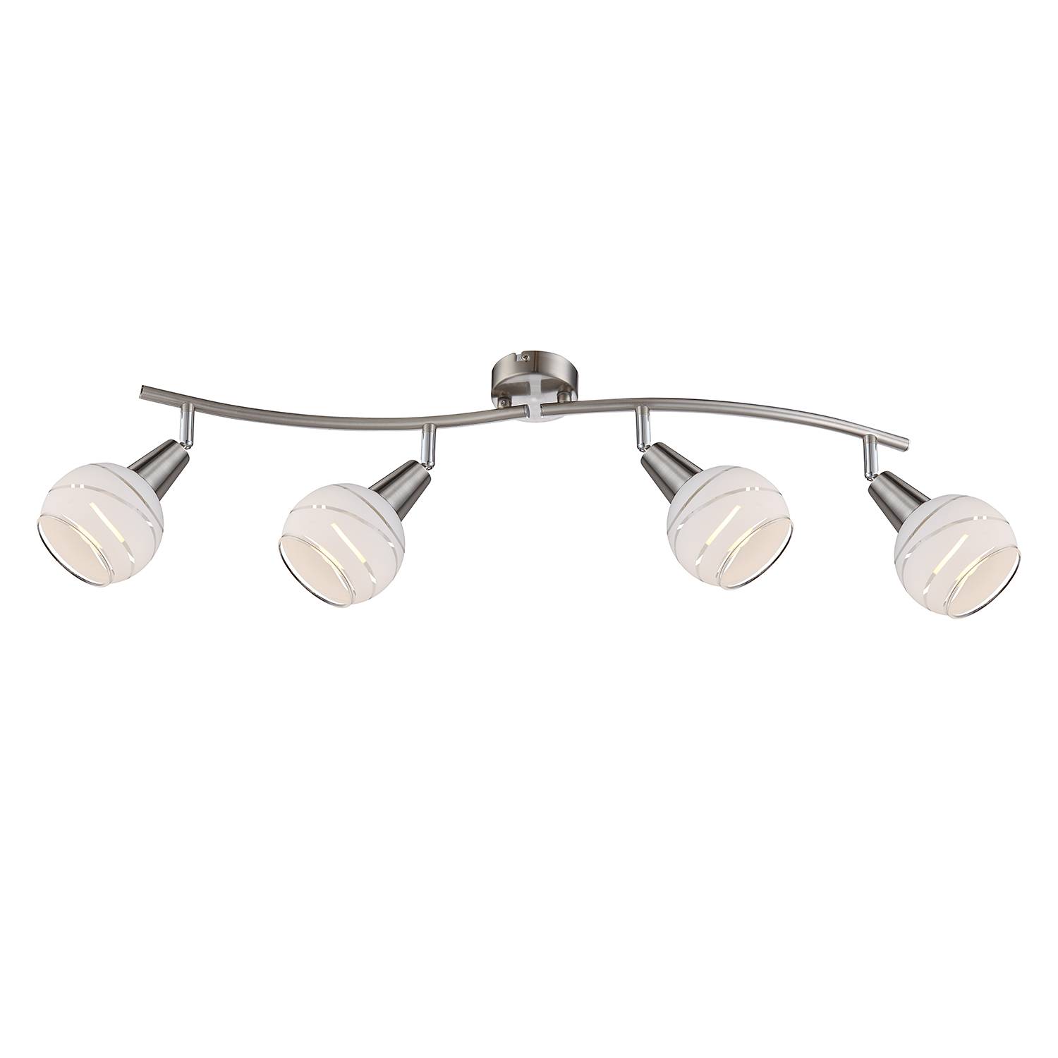 LED-Deckenleuchte Elliott III Klarglas Eisen