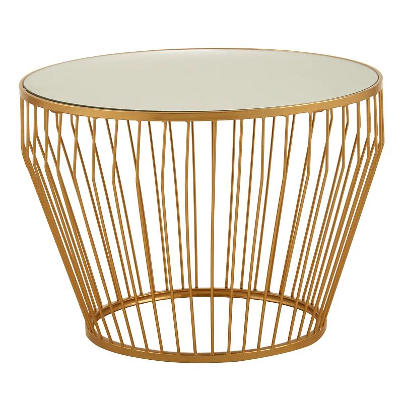 Avantis Gold Finish Tapered Design Beistelltisch
