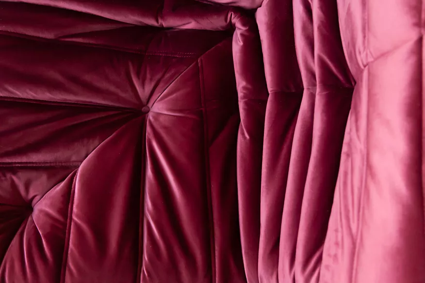 Togo Lounge Set 2-piece. Velvet Burgundy