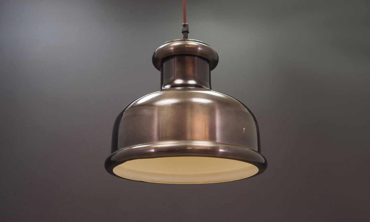 Vintage pendant lamp metallic colors 1970s