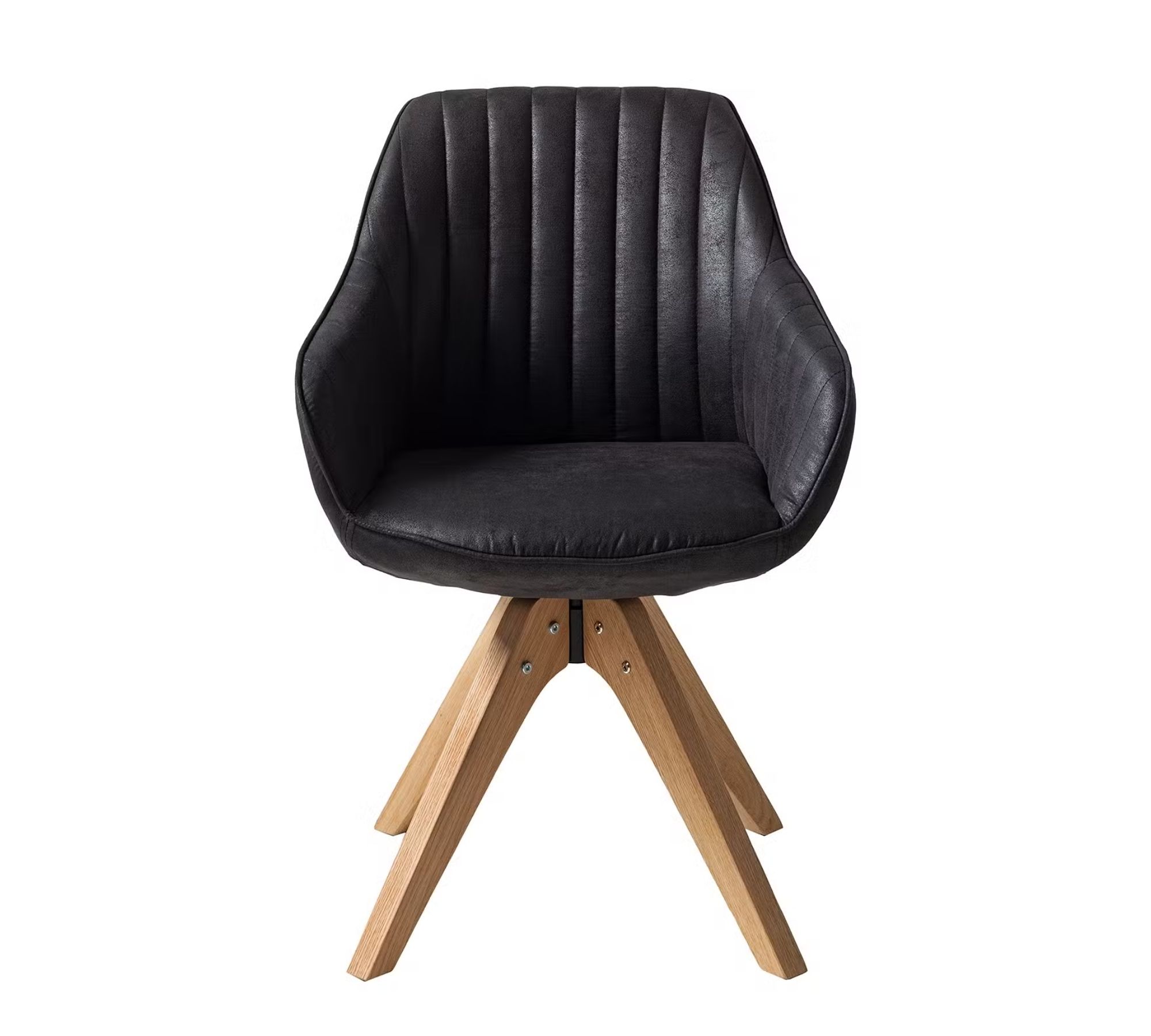 Ermelo III Armlehnstuhl Drehbar Kunstleder Eiche Massiv