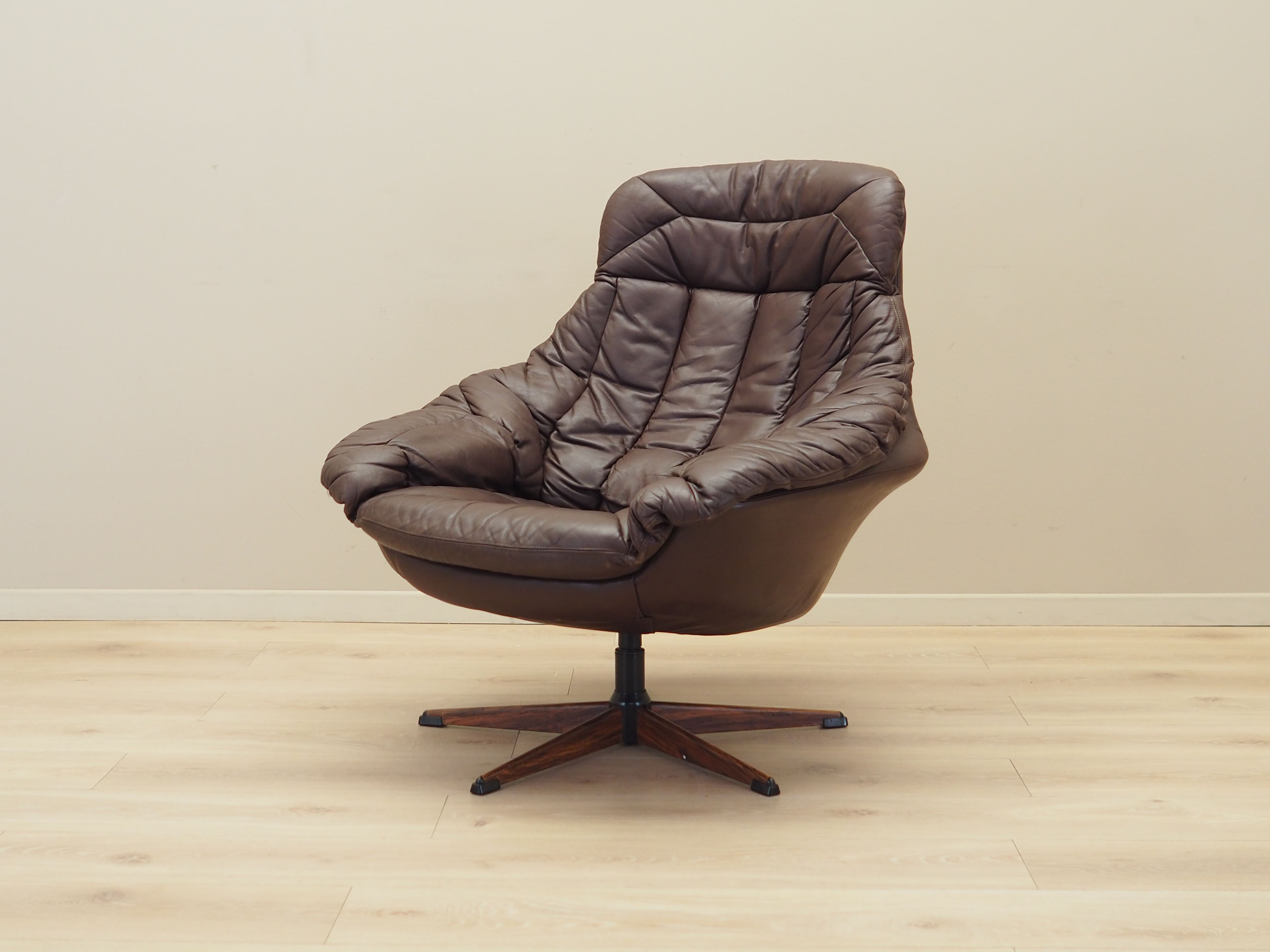 Drehbarer Sessel Leder 1960er Jahre