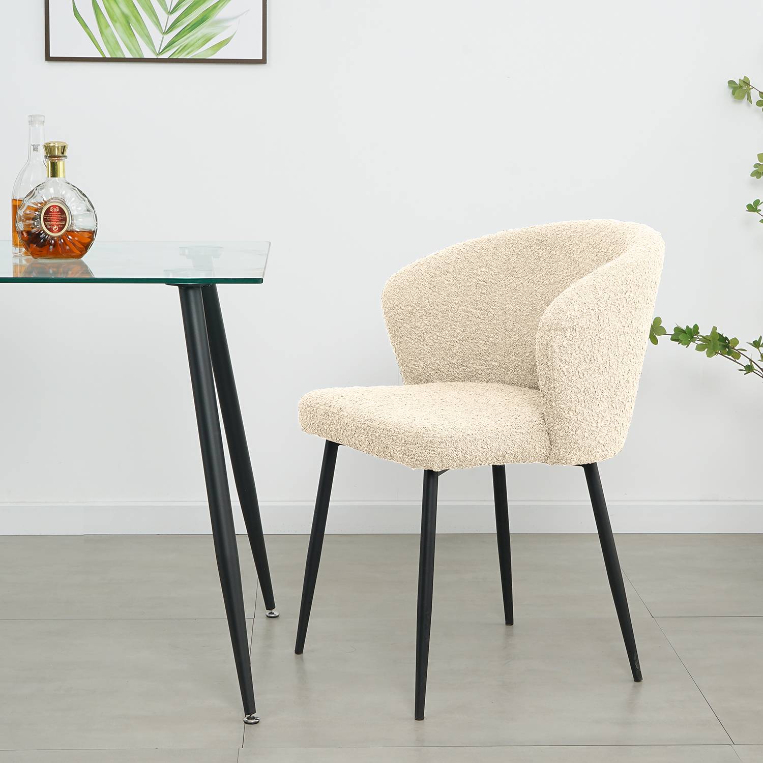 2x Polsterstuhl MARETH Creme