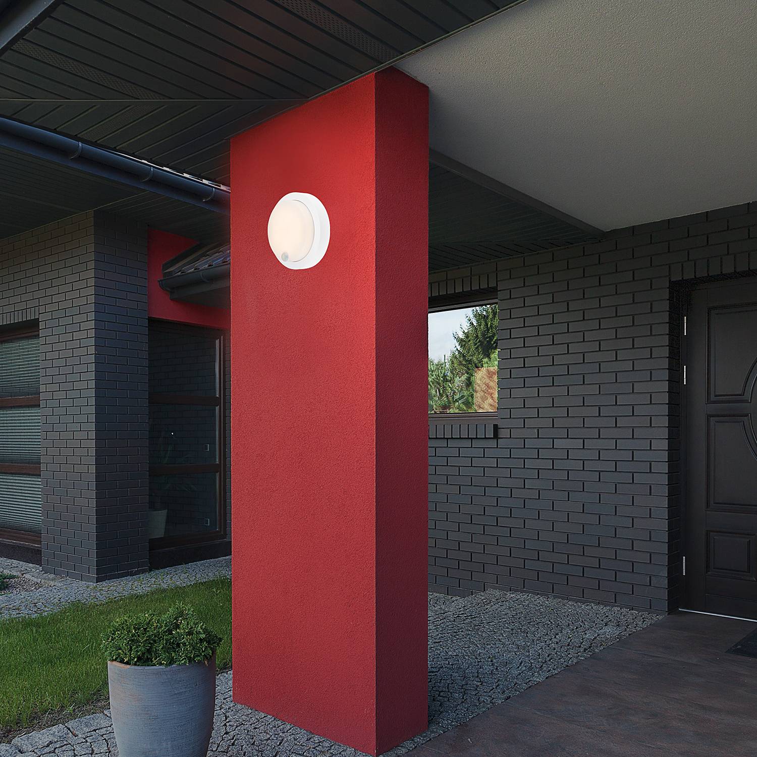 1-Flame LED Wall Light Presigo Polypropylene White