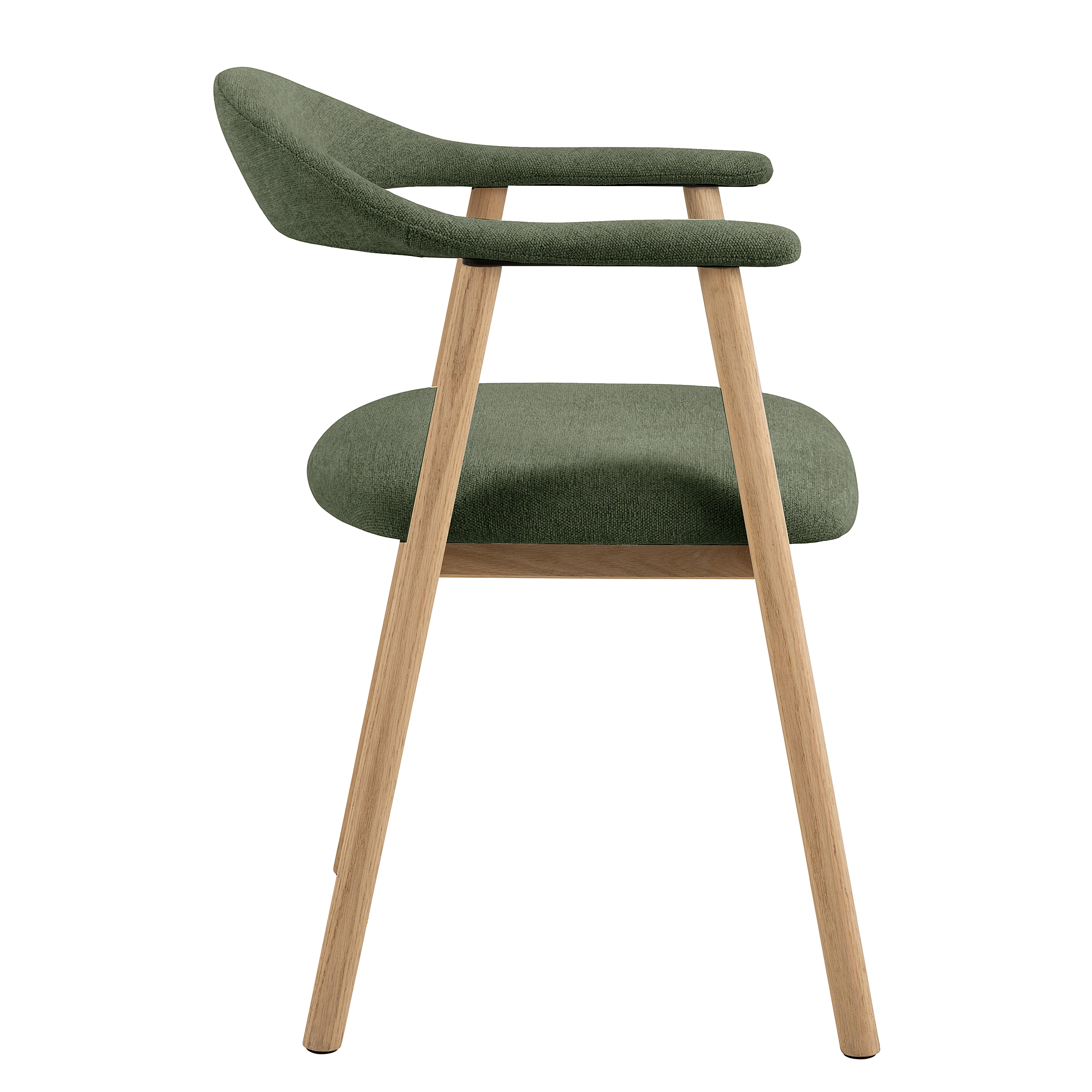 2x Armlehnenstuhl MESITA Webstoff Aphra Dunkelgrün