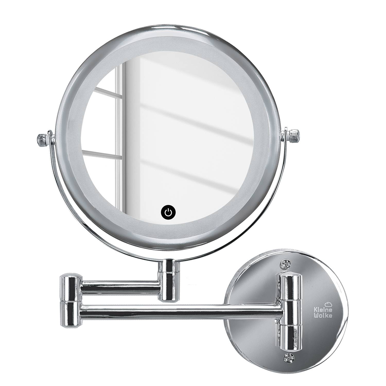Kosmetikspiegel Lumi Chrom Spiegelglas Silber