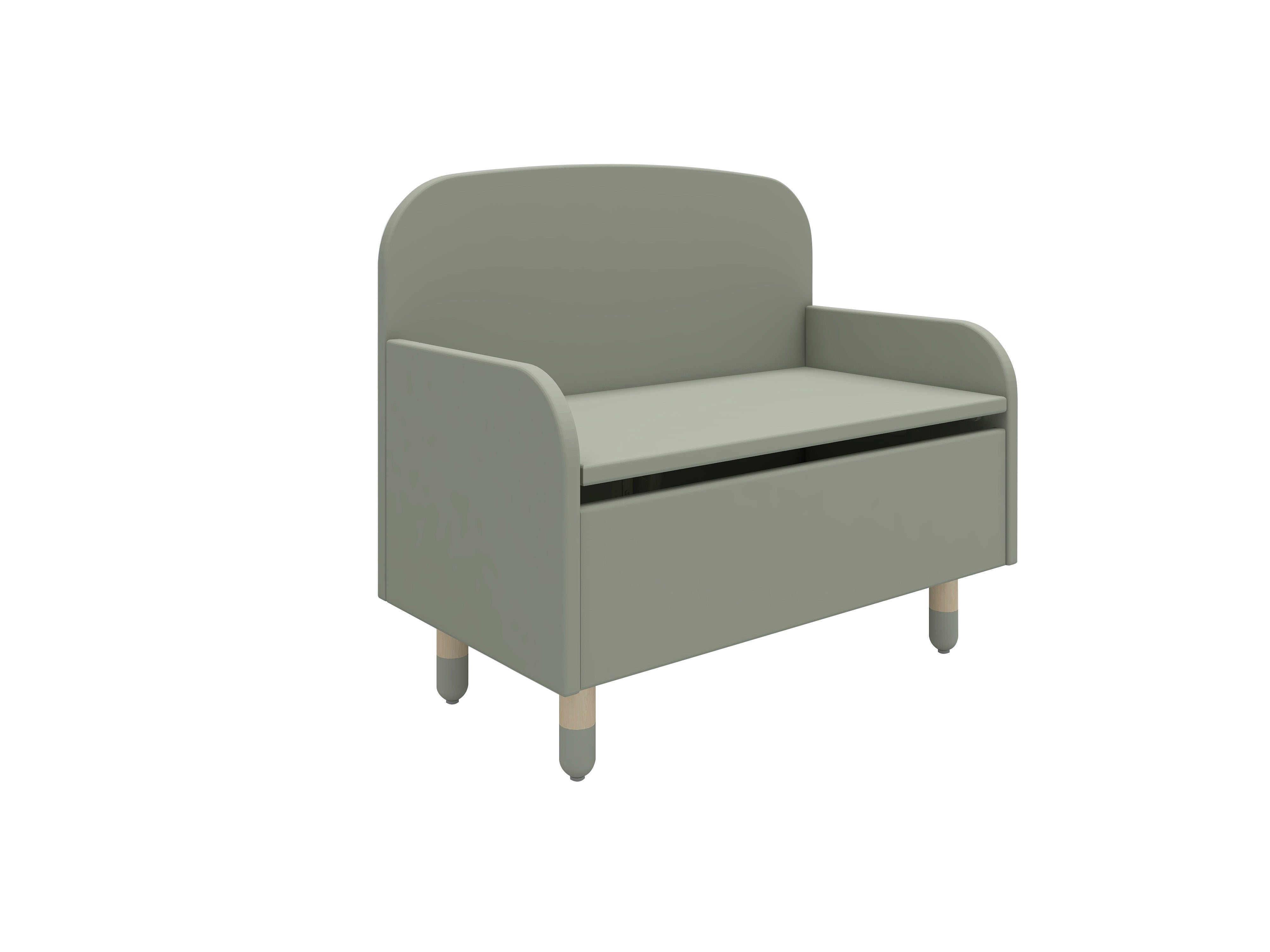 Dots Kinder Aufbewahrungsbank Eschenholz Grün