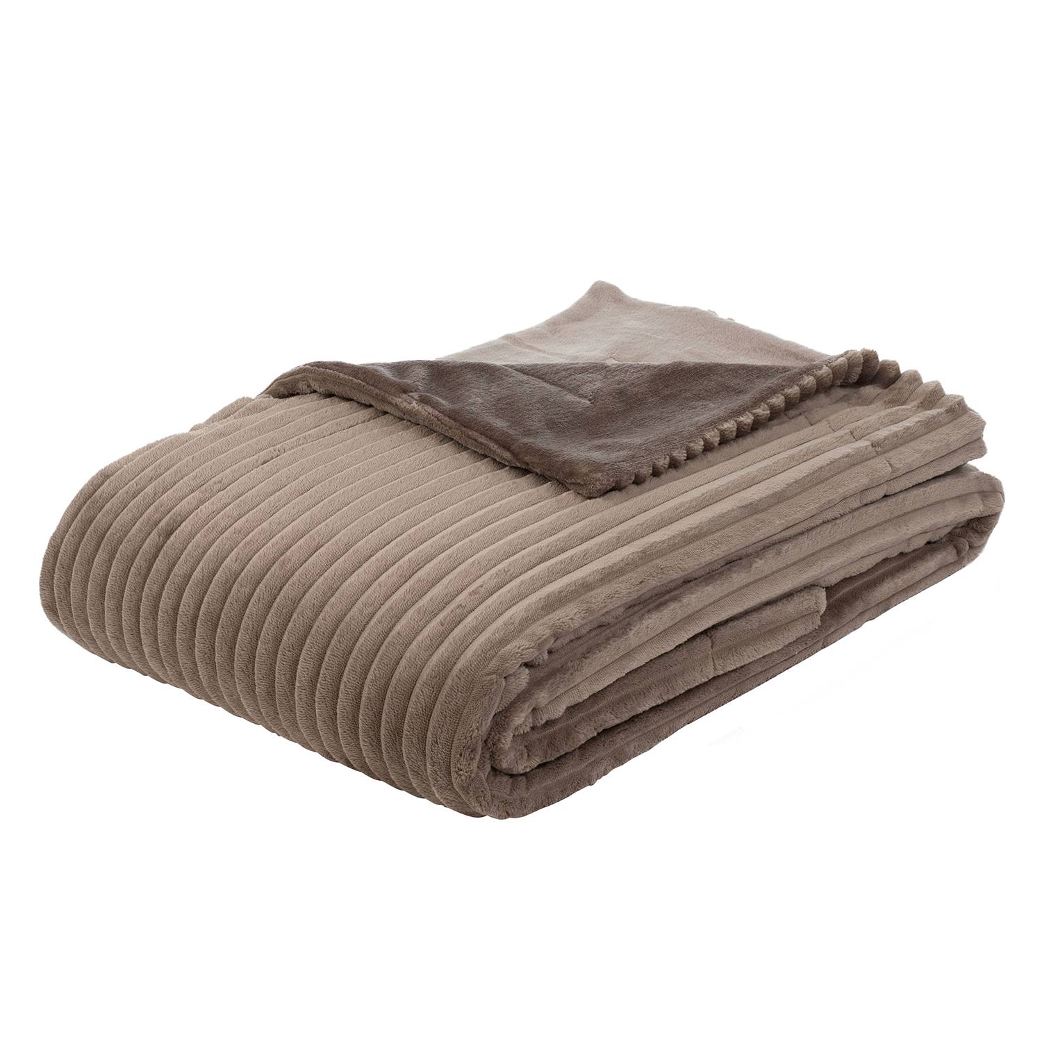 Plaid Cord Decke Webstoff Braun