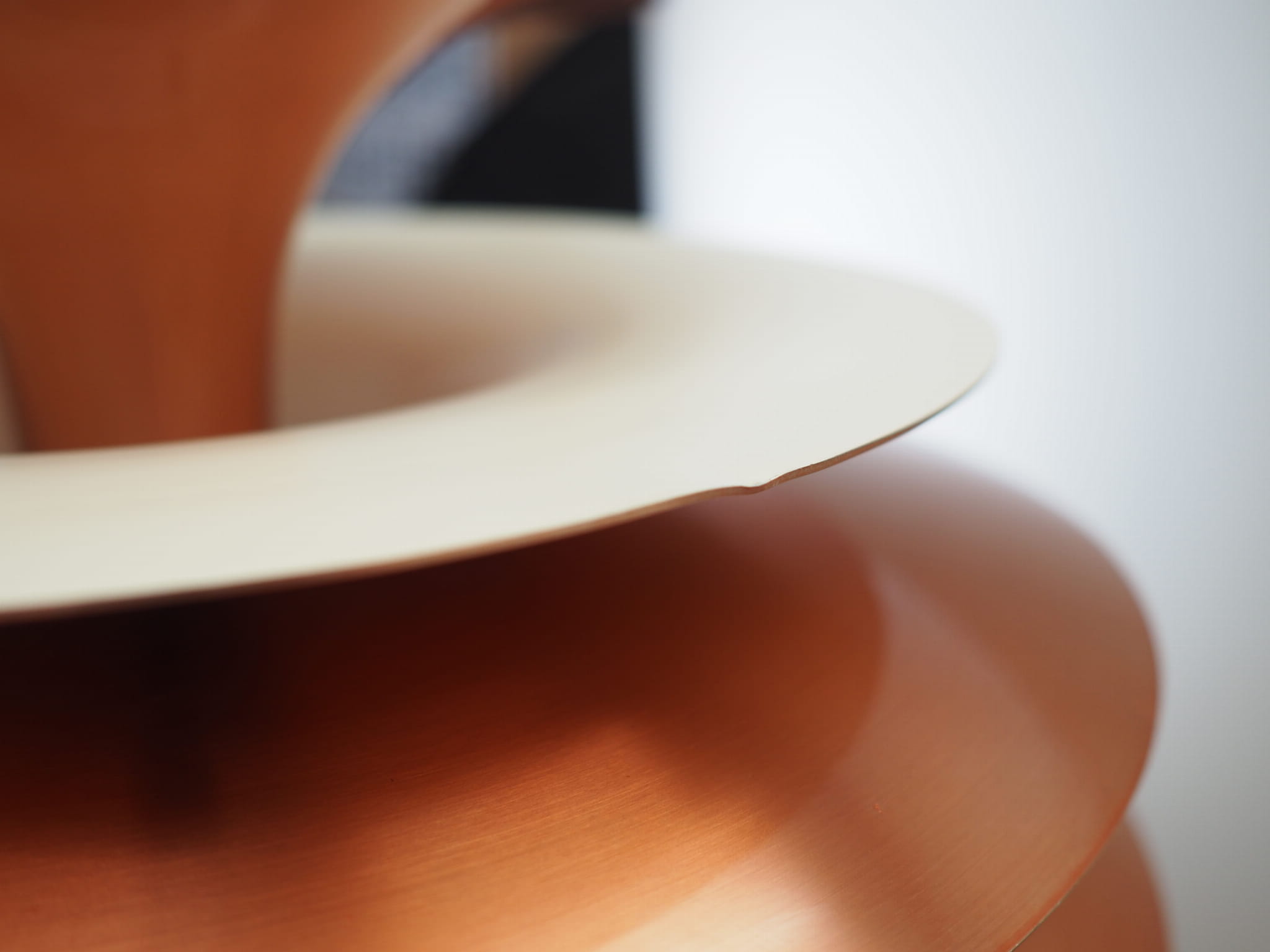 Vintage pendant lamp metal orange 1980s