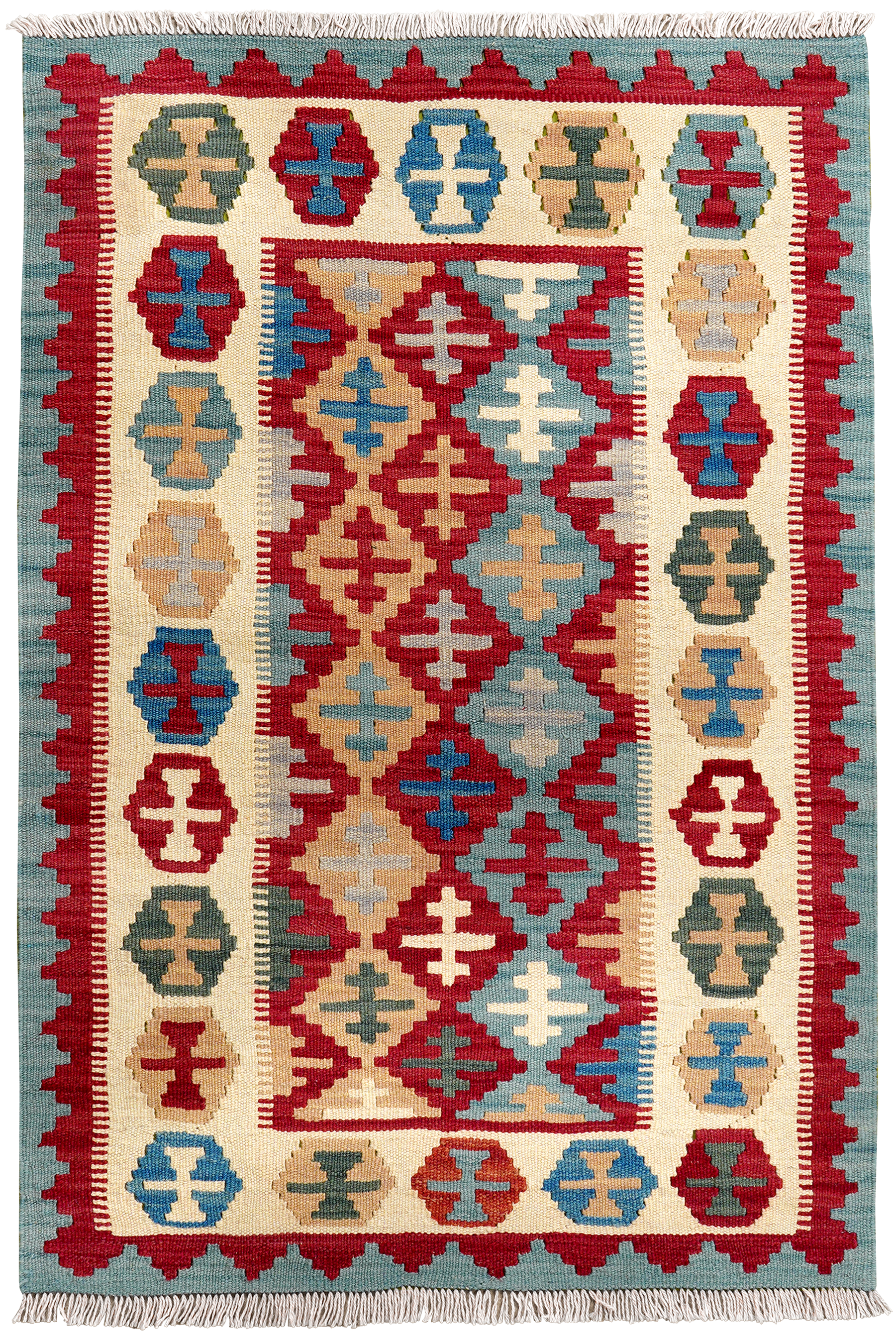 Kilim Gashgai Teppich Mehrfarbig