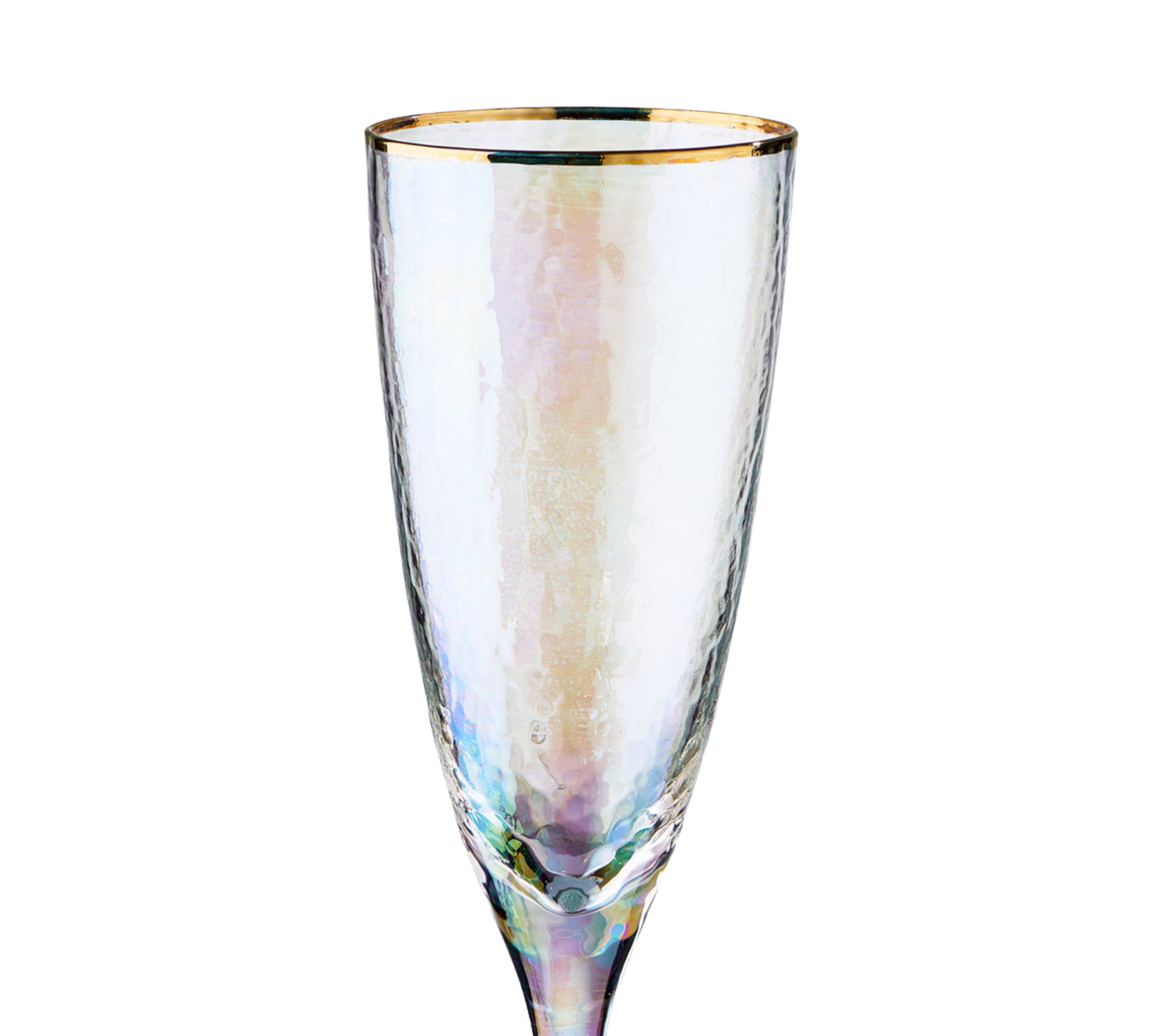 Smeralda 5x Sektglas Set mit Goldrand 250ml 