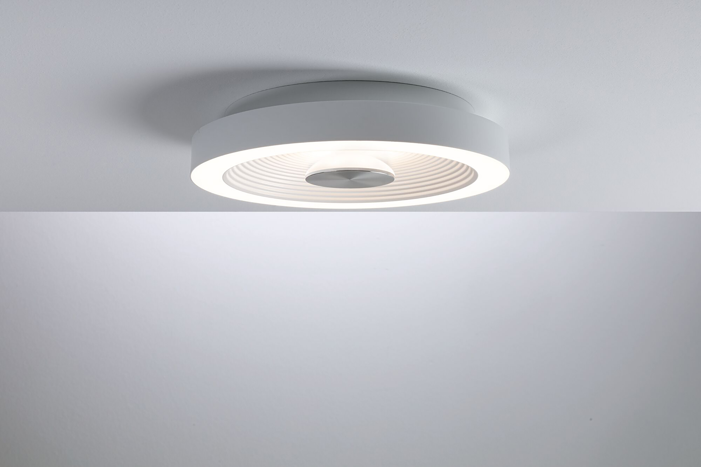 Volea LED ceiling light 1-light White Silver Ø 32 cm