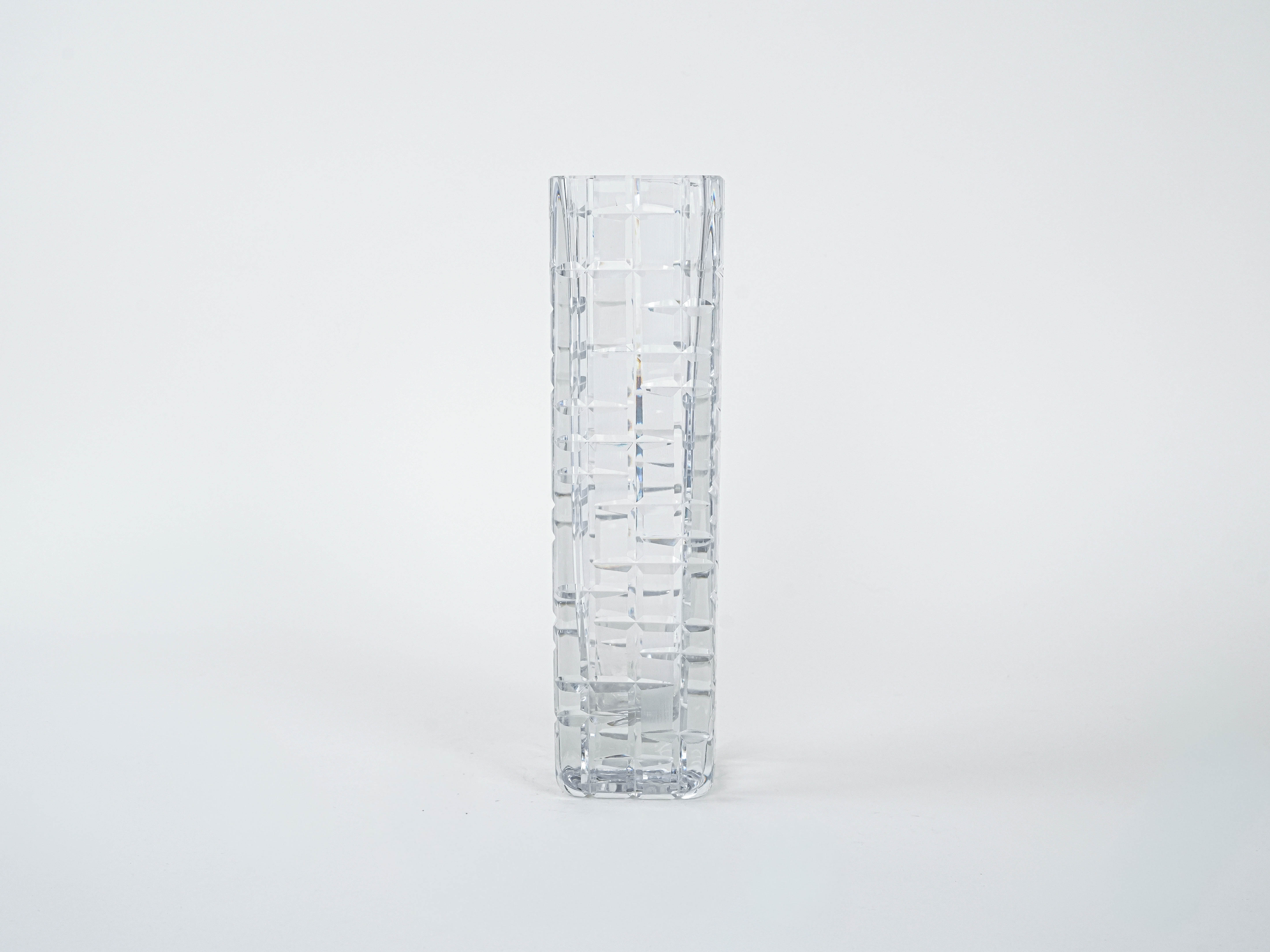 Kristallvase Transparent 1960er Jahre