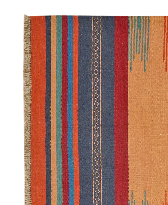 Kilim Gashgai Teppich Hellbraun