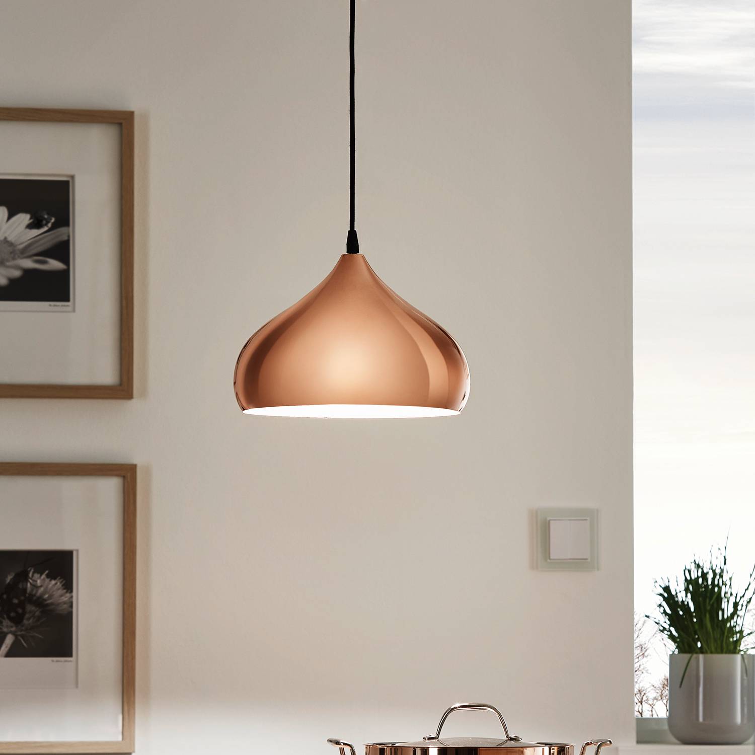 Hapton Pendant Lamp Steel 1-light