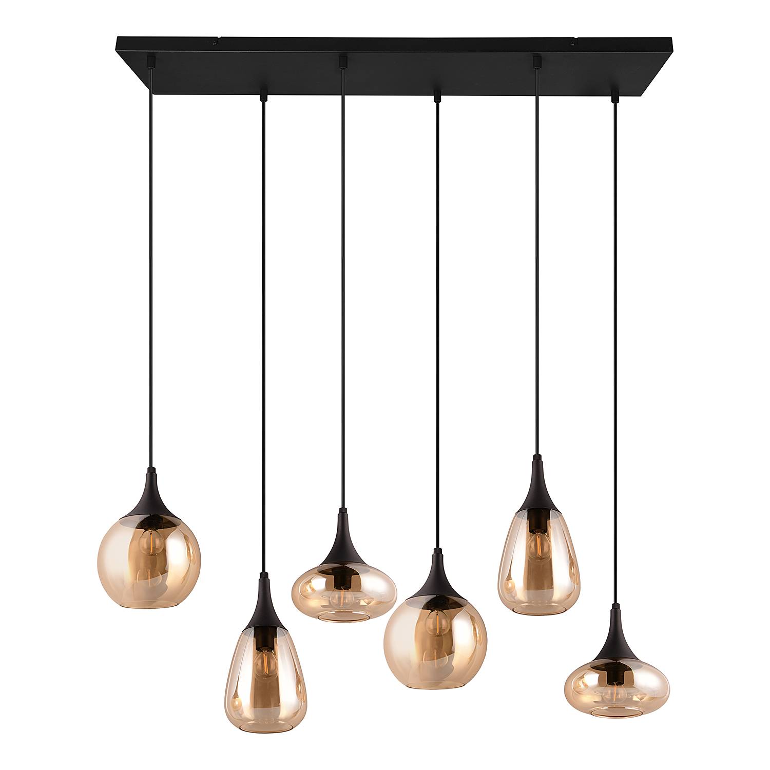 Lumina Pendelleuchte Glas Eisen