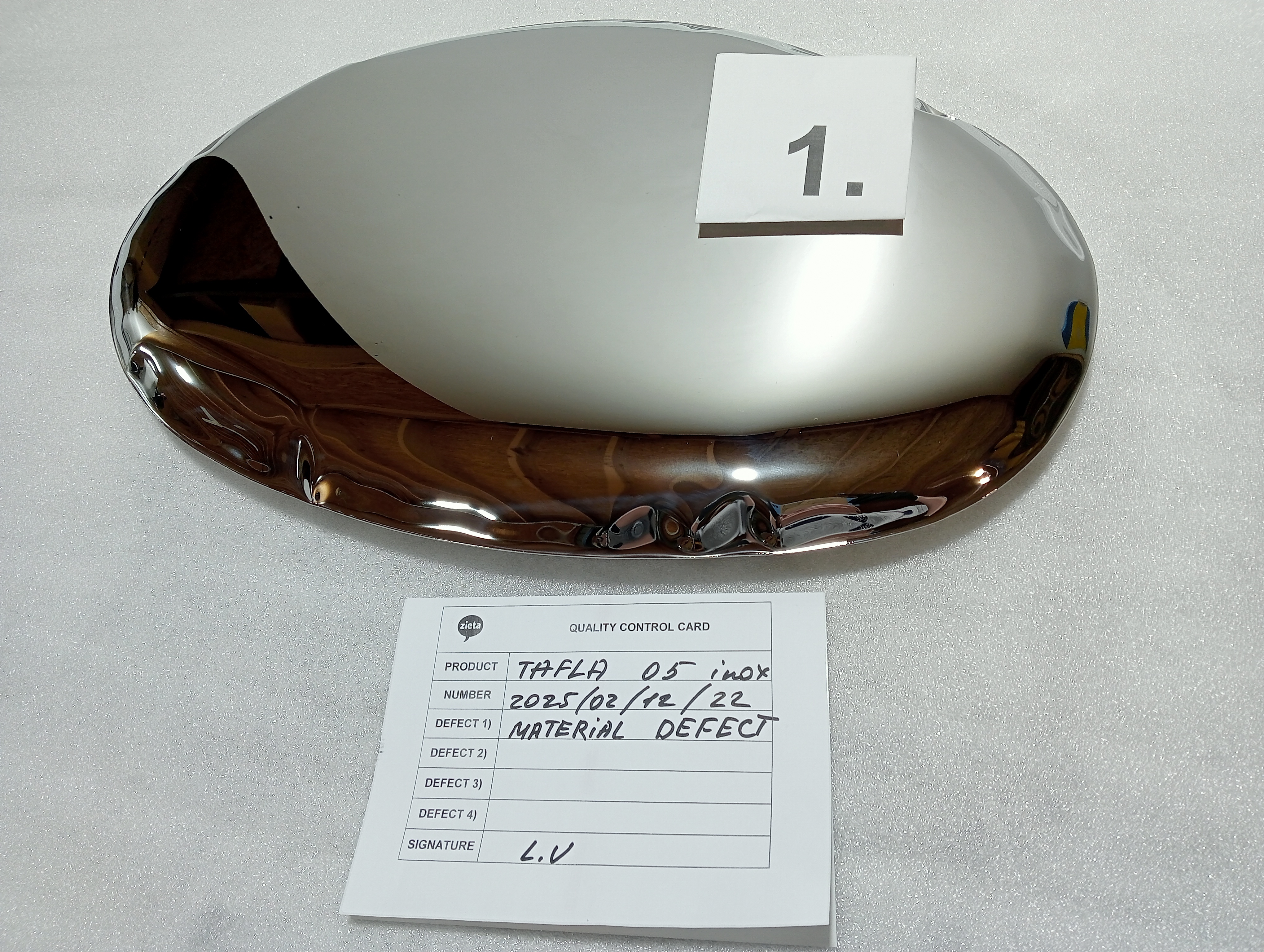 Table Mirror O5 Stainless Steel Polished Silver