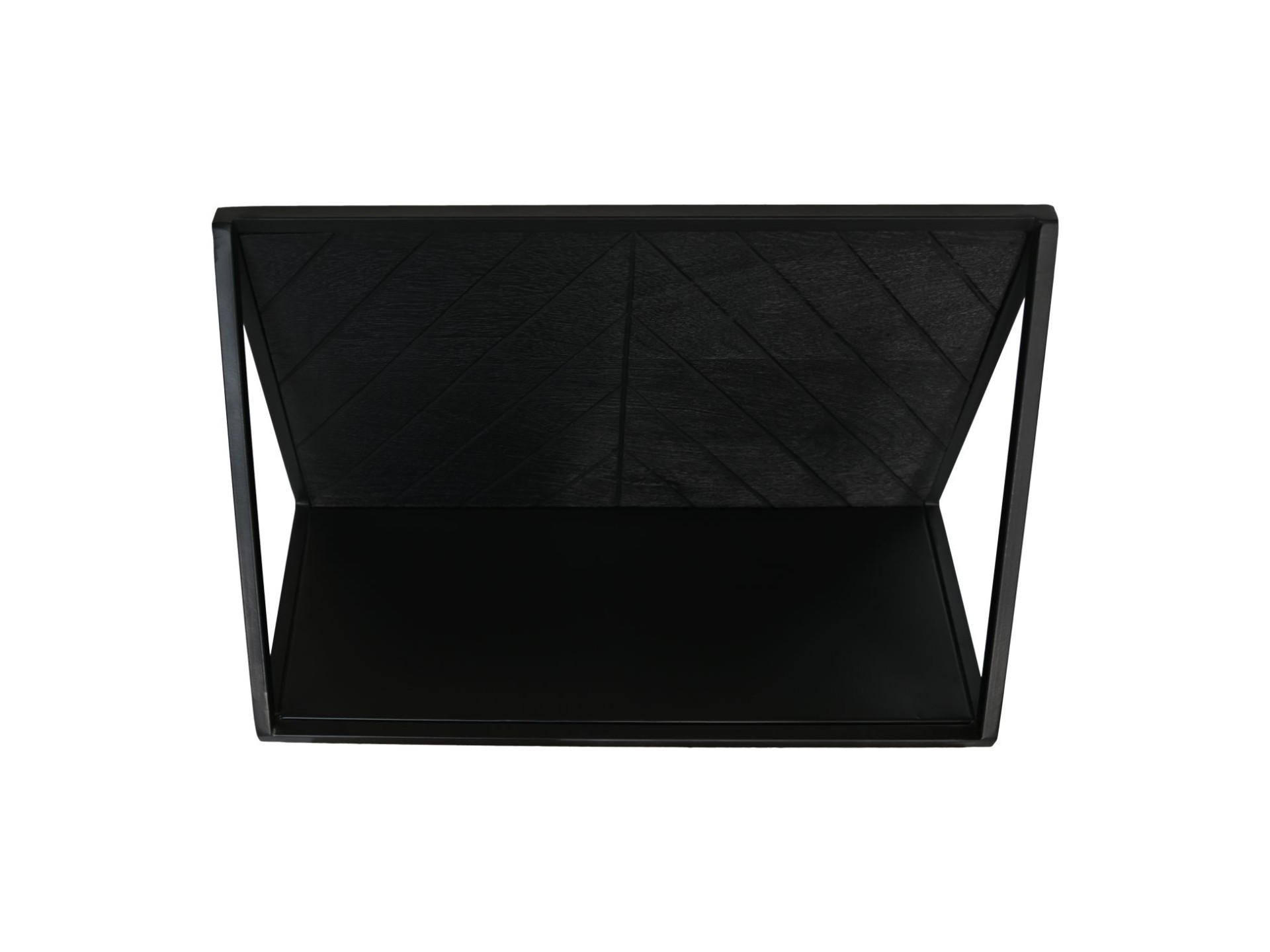 Verona Wandregal Mangoholz Metall Schwarz