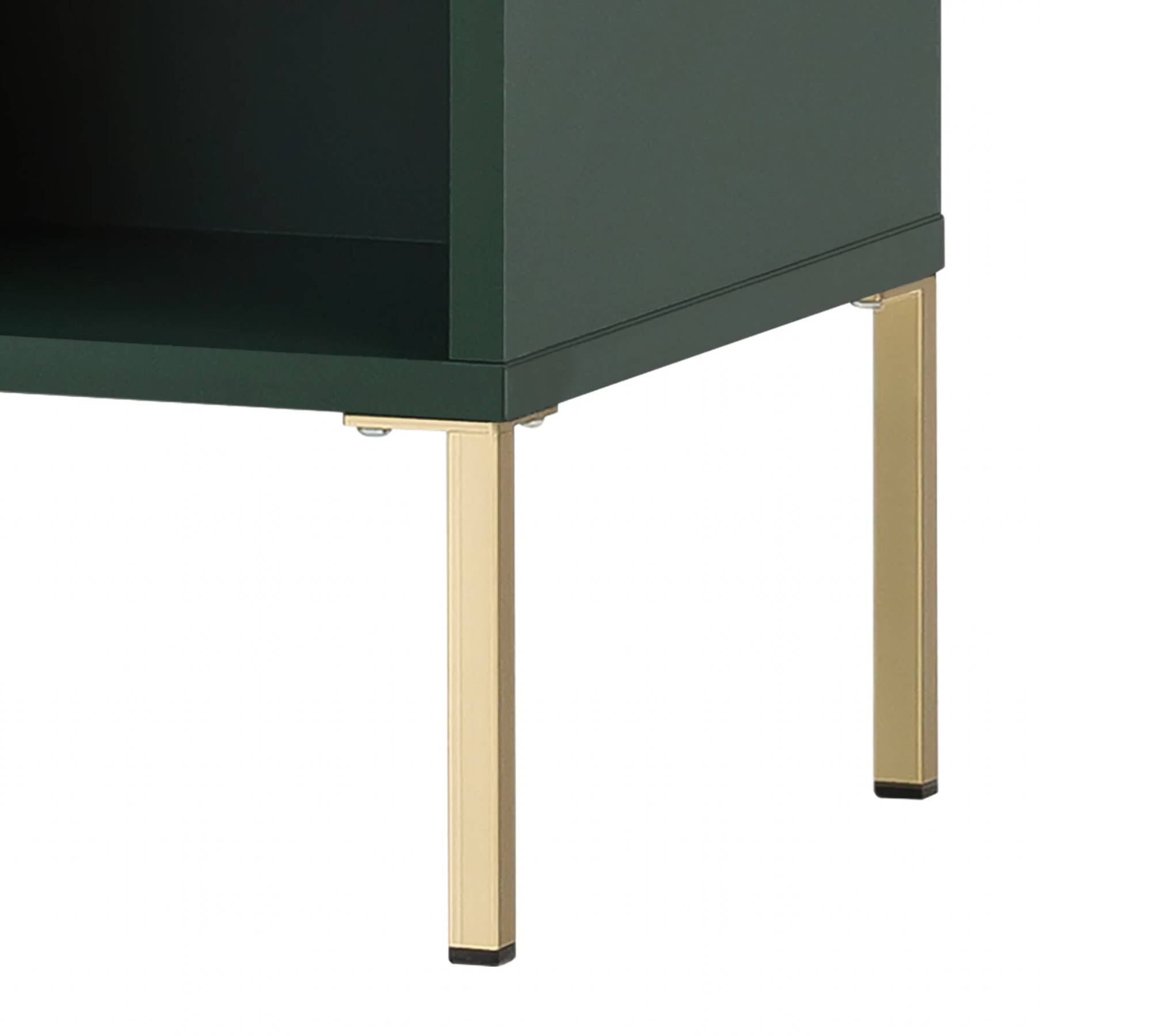 Badschrank Holz Waldgrün Gold