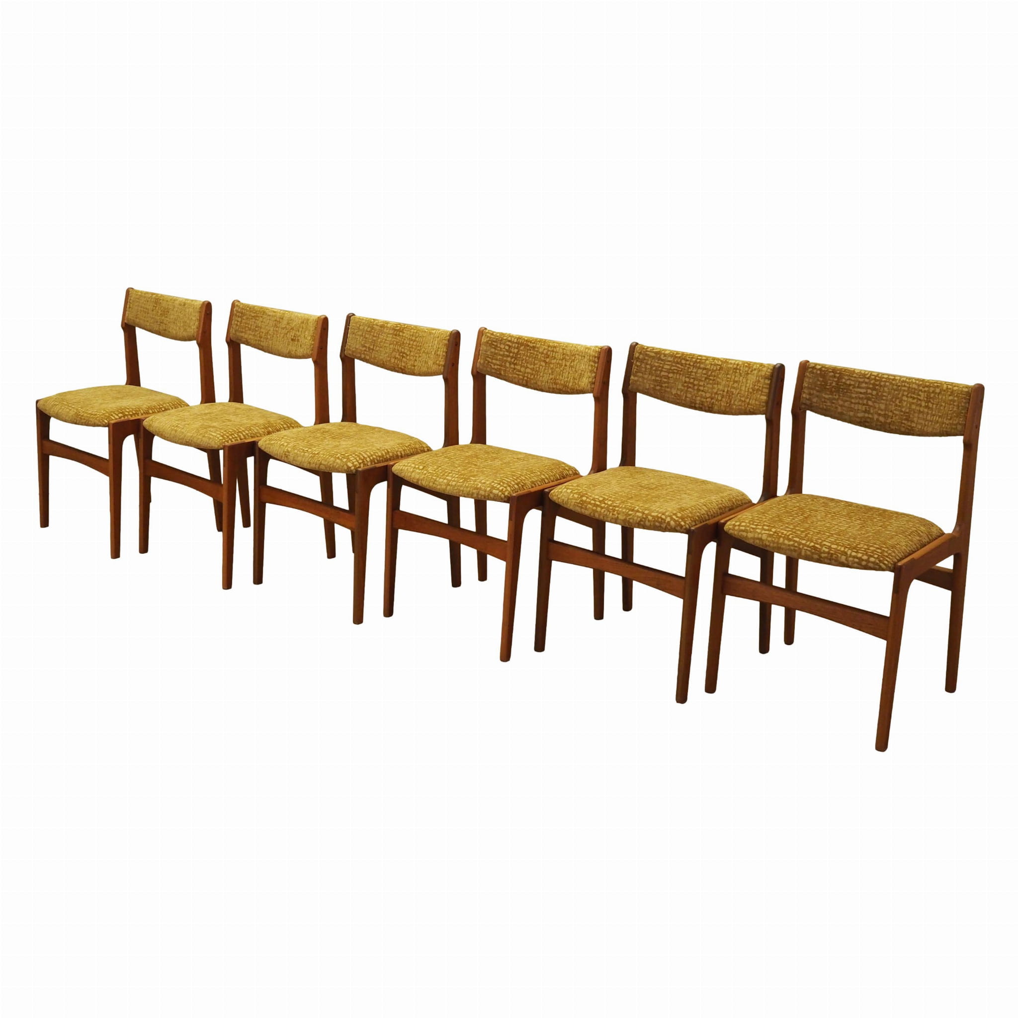 6x Esszimmerstuhl Teakholz 1970er Jahre