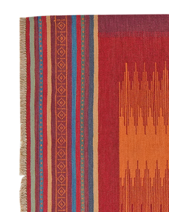 Kilim Gashgai Teppich Wolle Rot