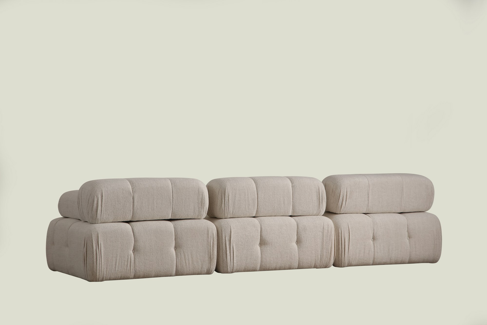Doblo Modular Sofa 3-Seater Cream Bouclé