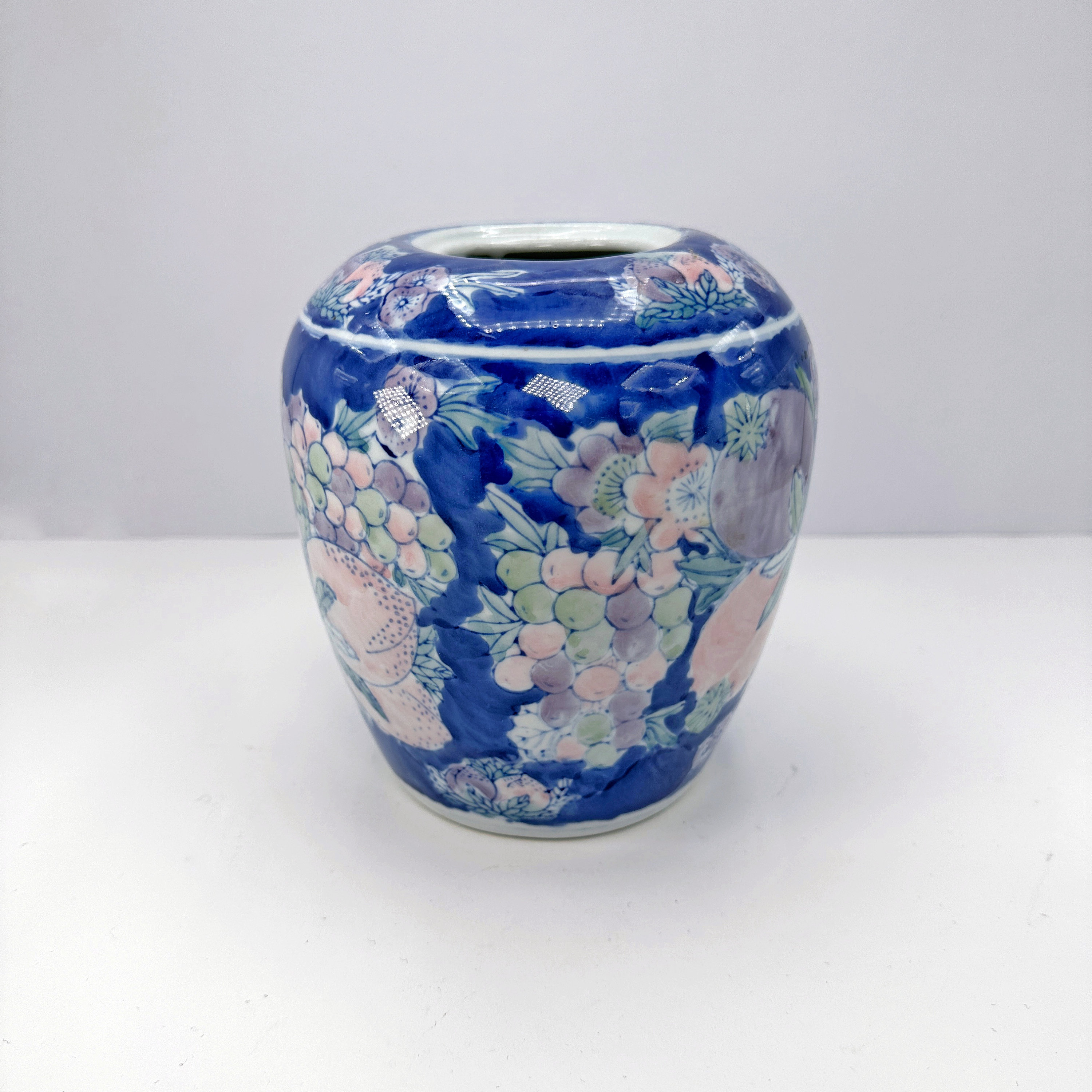 Vintage Vase Keramik Handbemalt 1990er Jahre