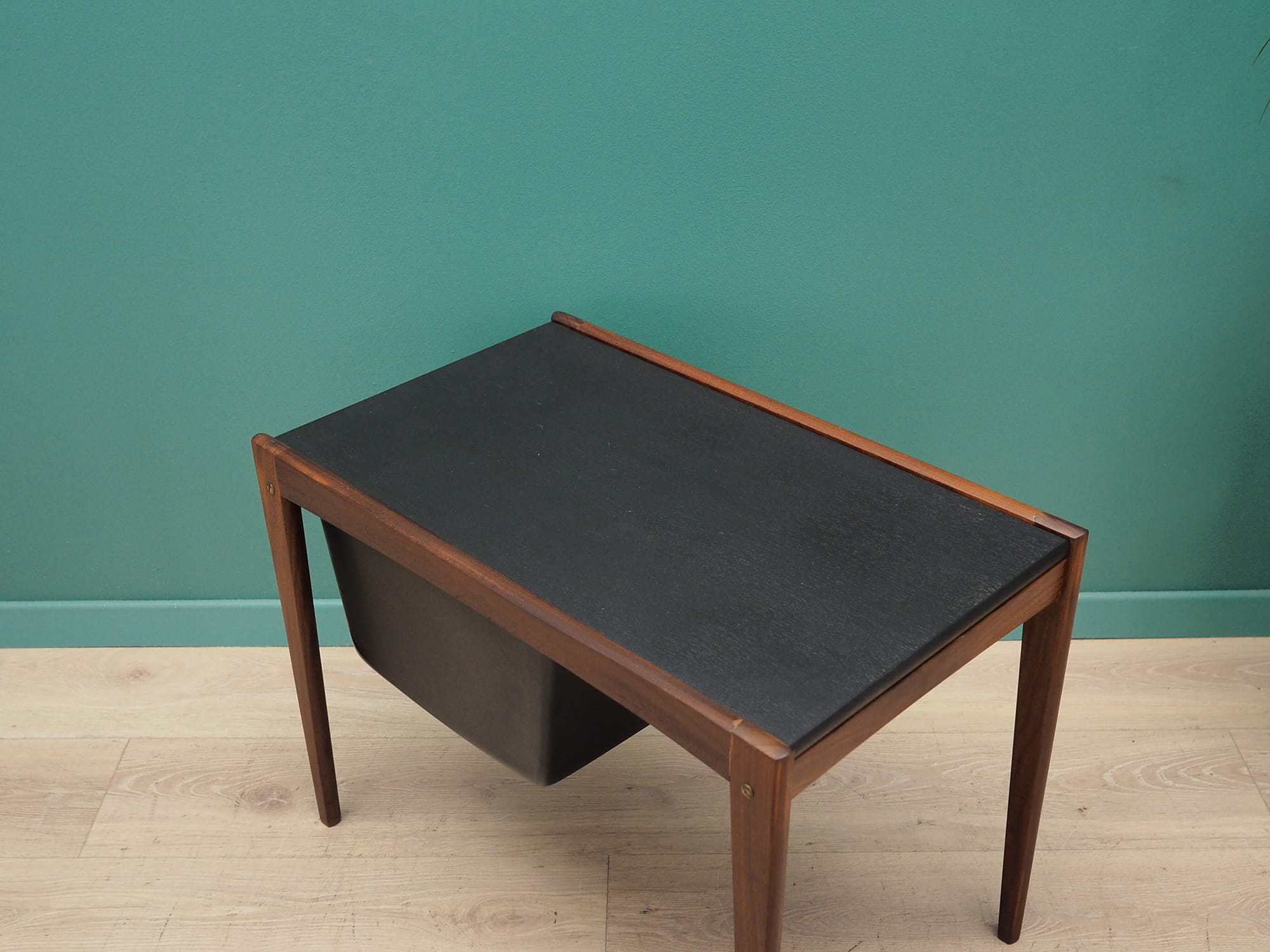 Vintage sewing table Teak brown 1960s