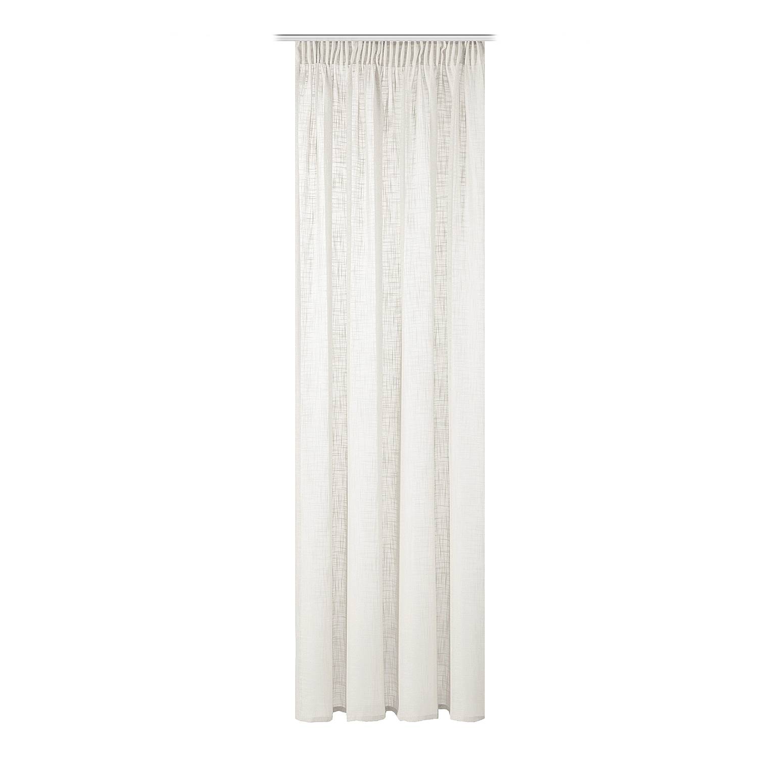 Fertiggardine Softy Polyester Wollweiß 140 x 225 cm