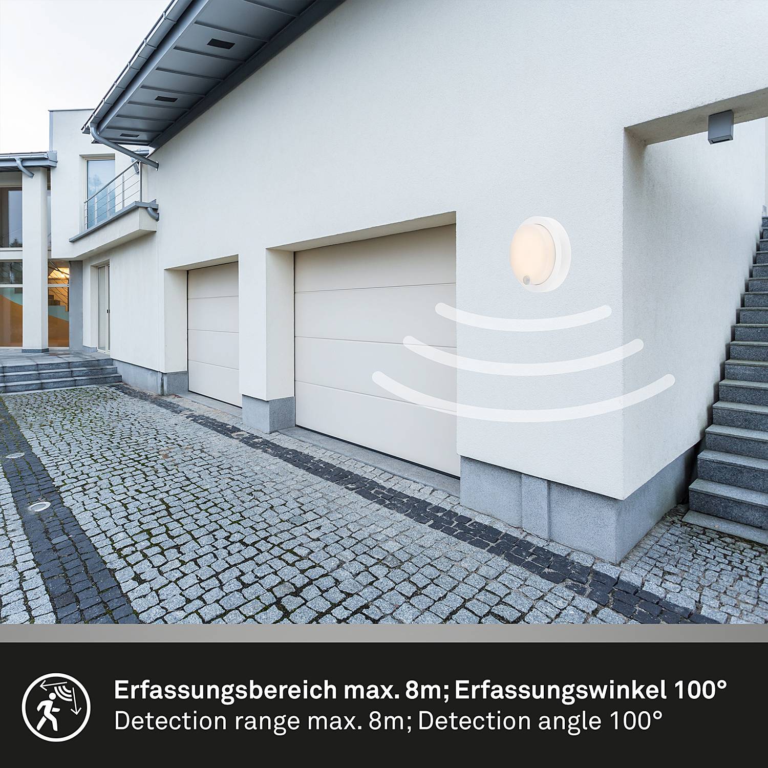 1-Flammig LED-Wandleuchte Presigo Polypropylen Weiß
